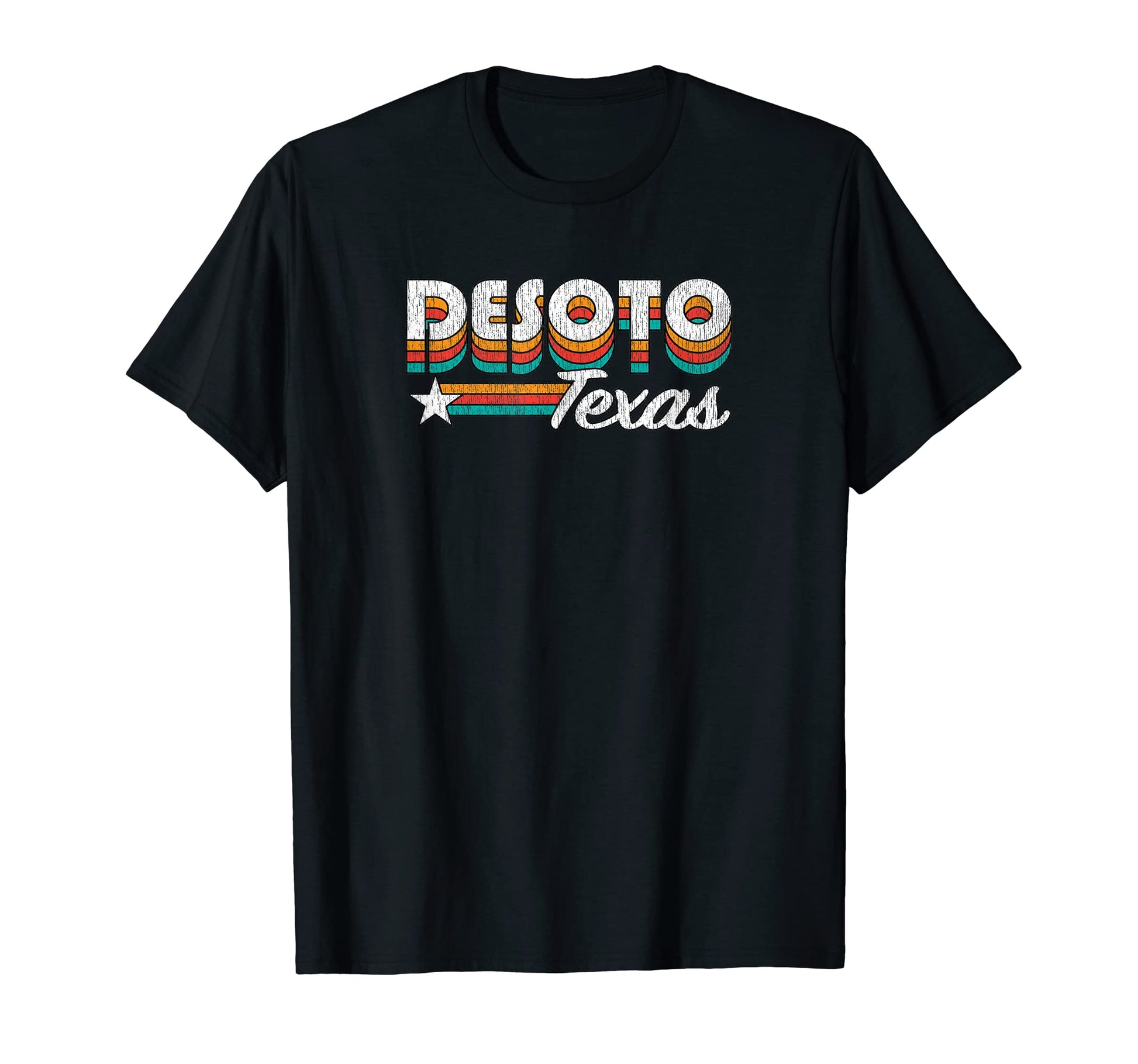 Desoto Tx Desoto Texas Rainbow T-Shirt - Minimalist Print Men Women - T-Shirt, Sweatshirt, Hoodie