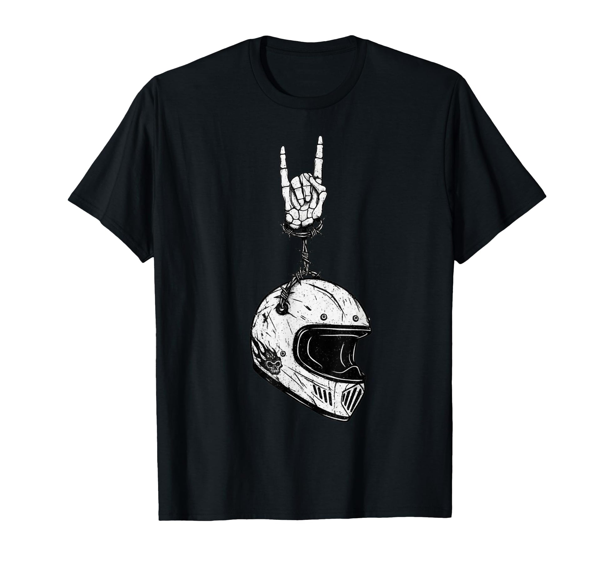 Motorcycle Biker Helmet 90S Alt Metal T-Shirt - Minimalist Print Men Women - T-Shirt, Sweatshirt, Hoodie