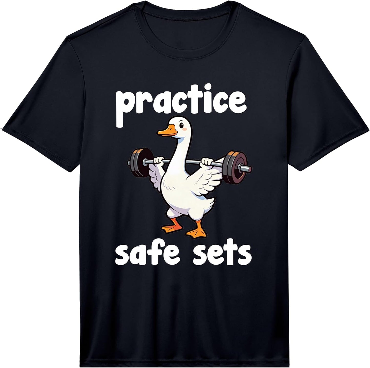 Practice Safe Sets Funny Gym Merch - Adult & Kids T-Shirts, Sweatshirts & Hoodies apparel design preview 1