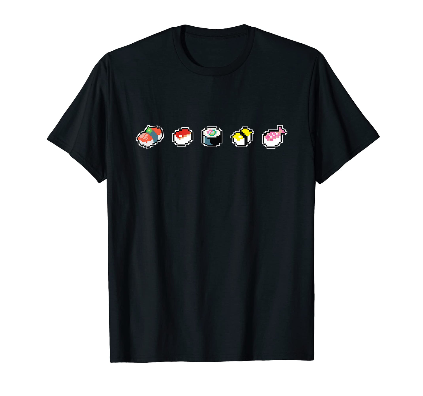 Pixel Art Sushi 8 Bit Vaporwave T-Shirt - Minimalist Print Men Women - T-Shirt, Sweatshirt, Hoodie