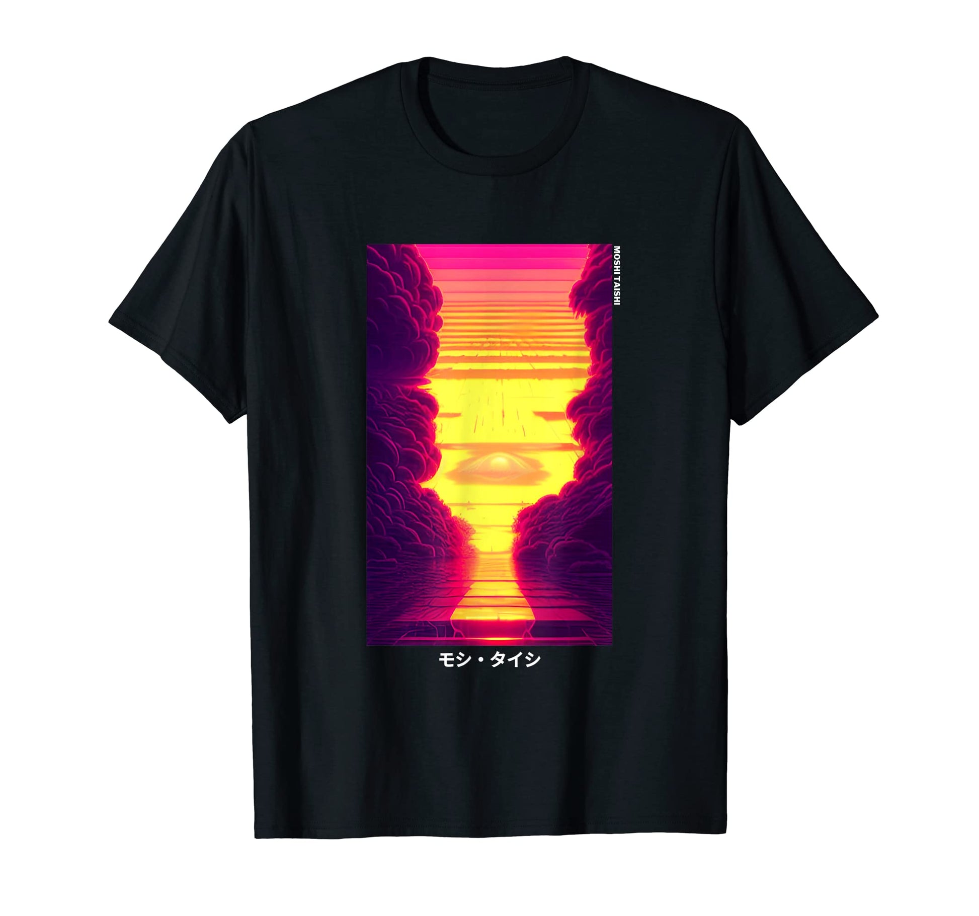 90S Synthwave Japanese Vaporwave Art T-Shirt - Custom Art Print Unisex - T-Shirt, Sweatshirt, Hoodie