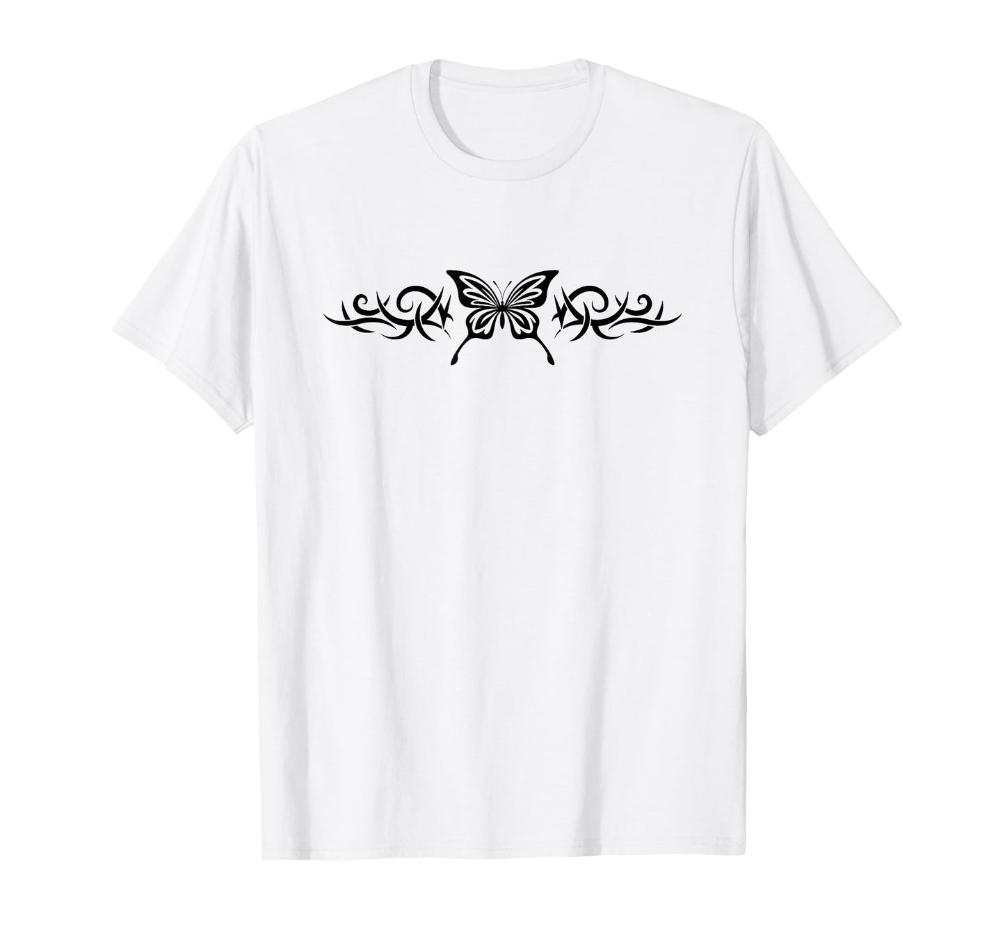Fairycore Butterfly Tattoo Grunge T-Shirt - Fun Novelty Design for Adults - T-Shirt, Sweatshirt, Hoodie