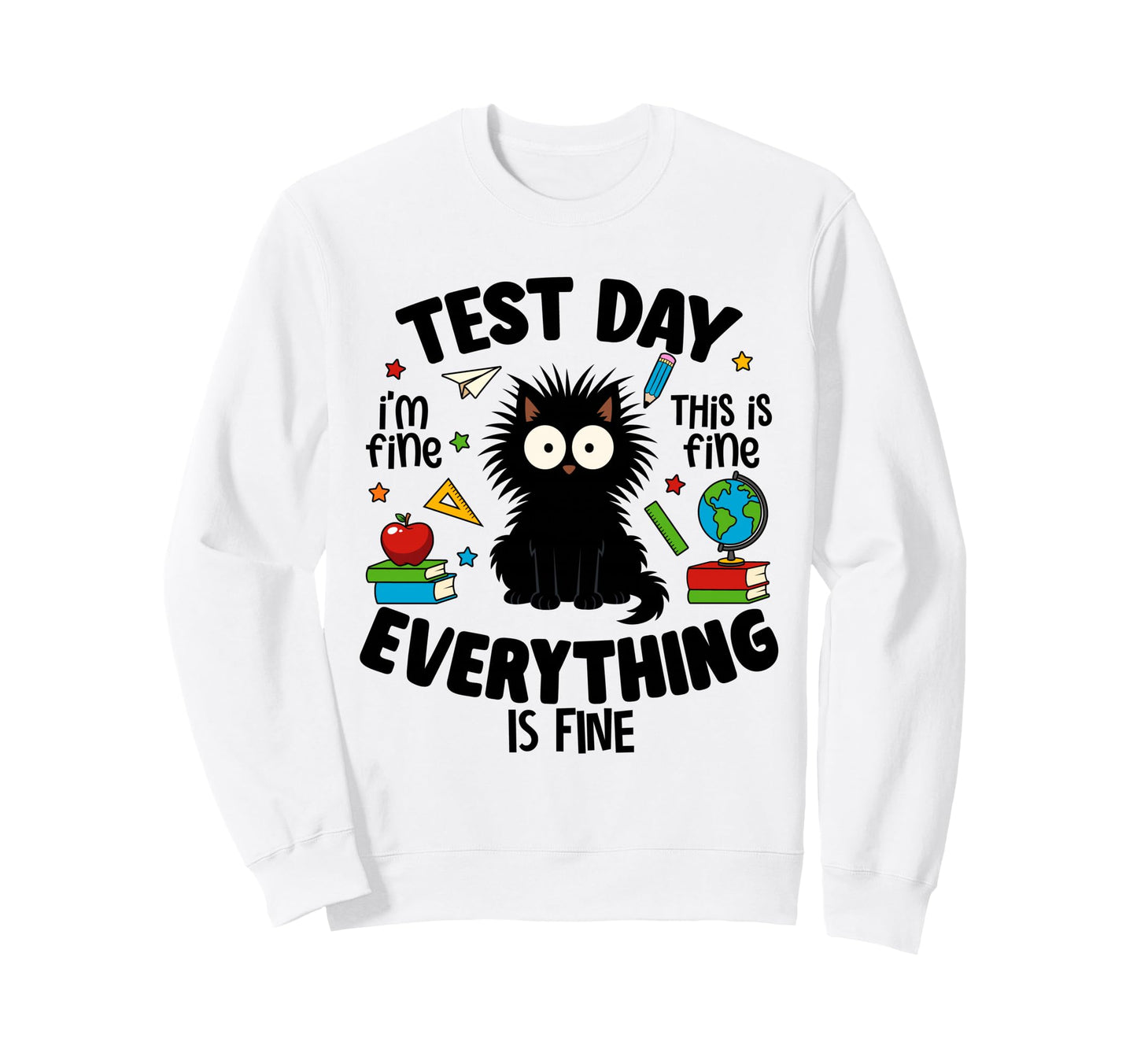 Test Day Teacher Testing Day Rock Sweatshirt - Fun Novelty Design Unisex - T-Shirt, Sweatshirt, Hoodie