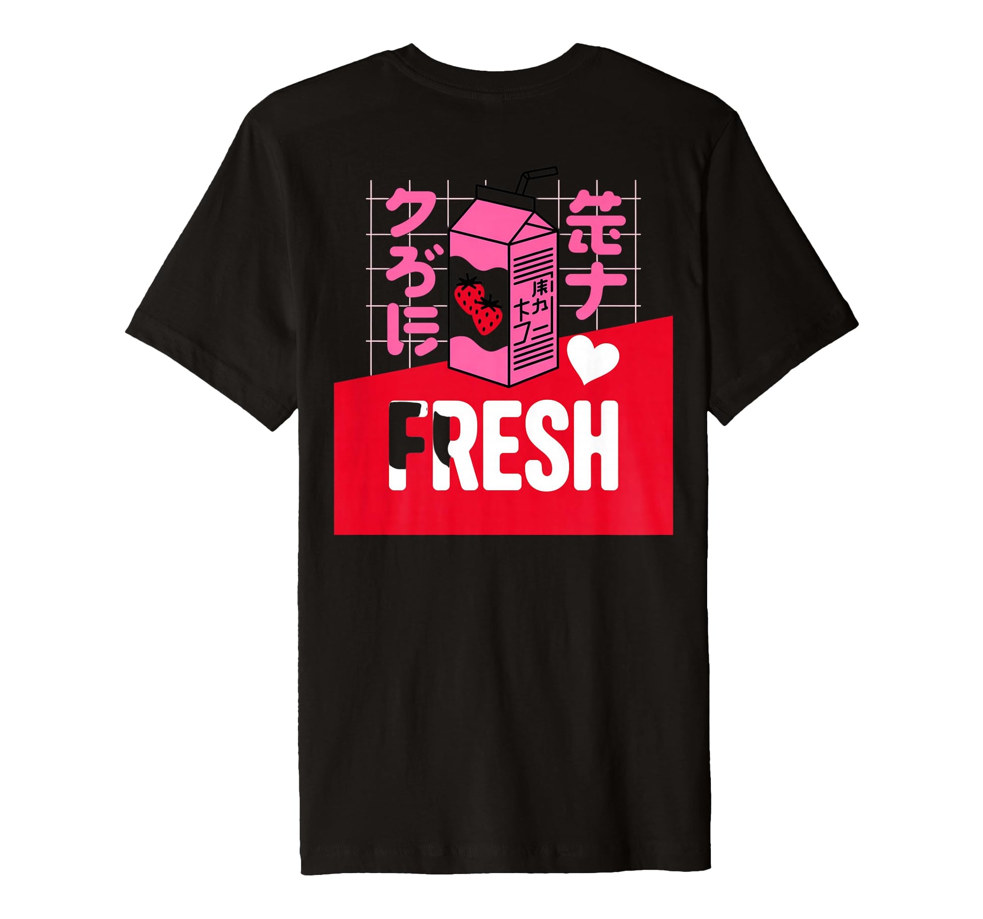 Fresh Strawberry Milk Kawaii Vaporwave T-Shirt - Trendy Graphic Unisex - T-Shirt, Sweatshirt, Hoodie
