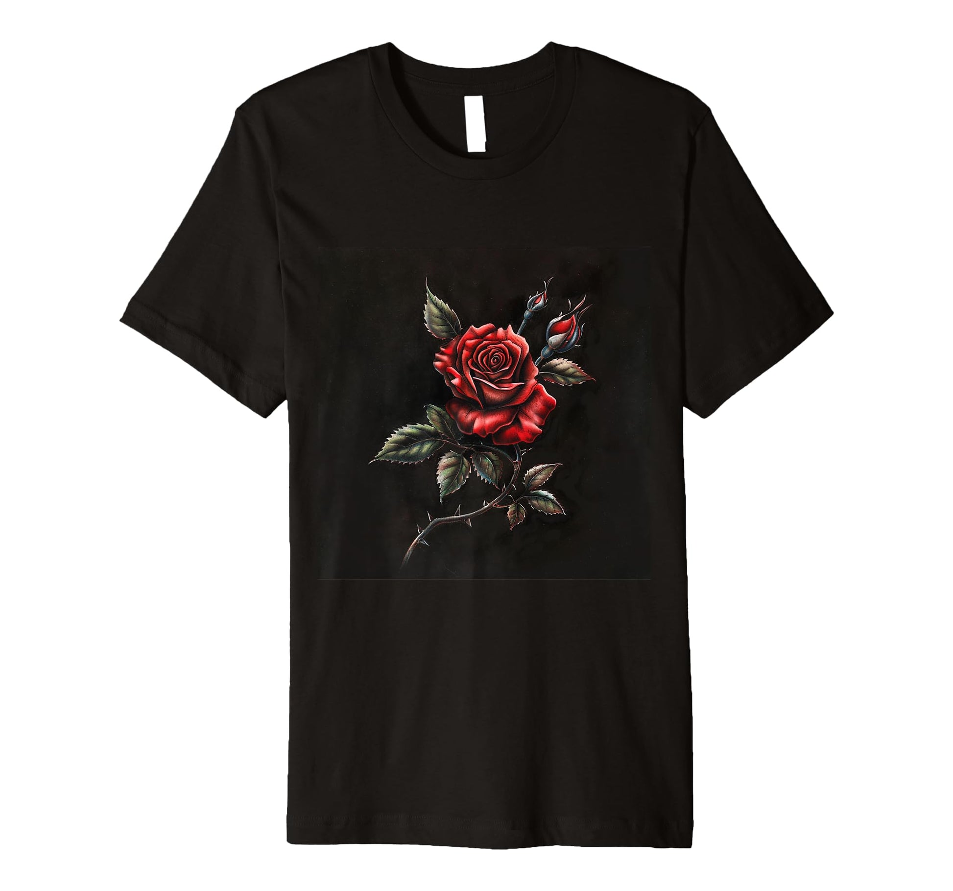 Floral Pattern Gift Flower Tattoo Red T-Shirt - Trendy Graphic for Adults - T-Shirt, Sweatshirt, Hoodie