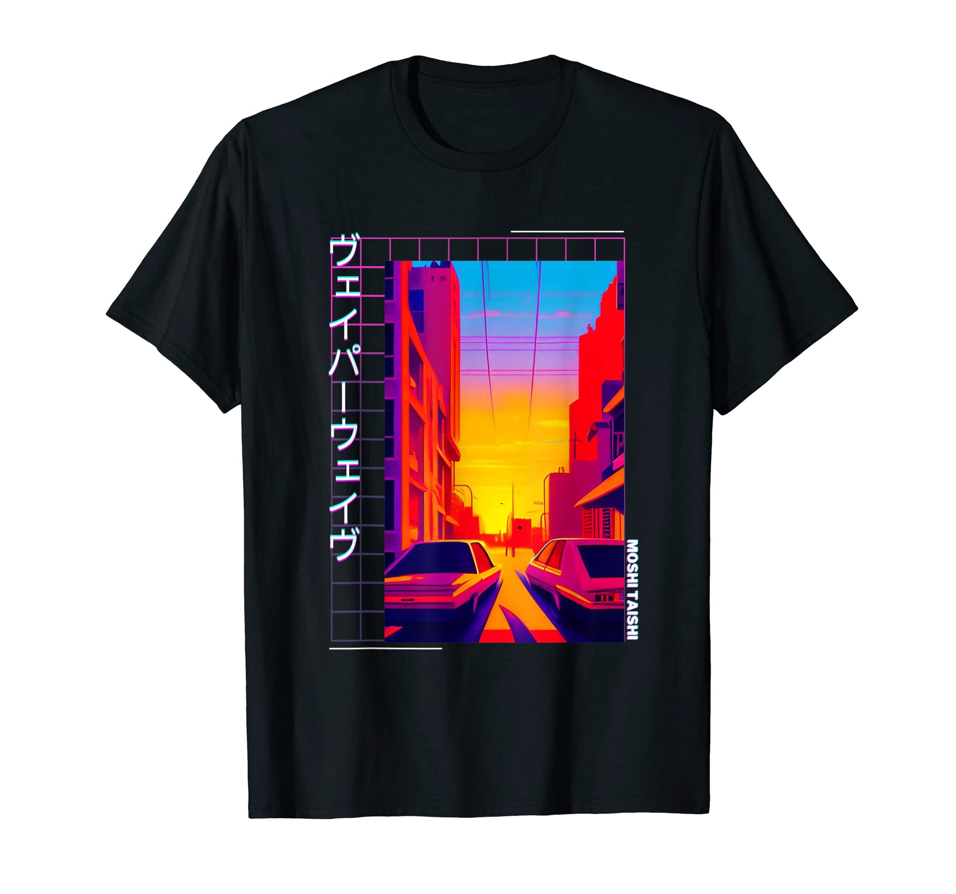 90S Synthwave Japanese Vaporwave Art T-Shirt - Trendy Graphic for Adults - T-Shirt, Sweatshirt, Hoodie