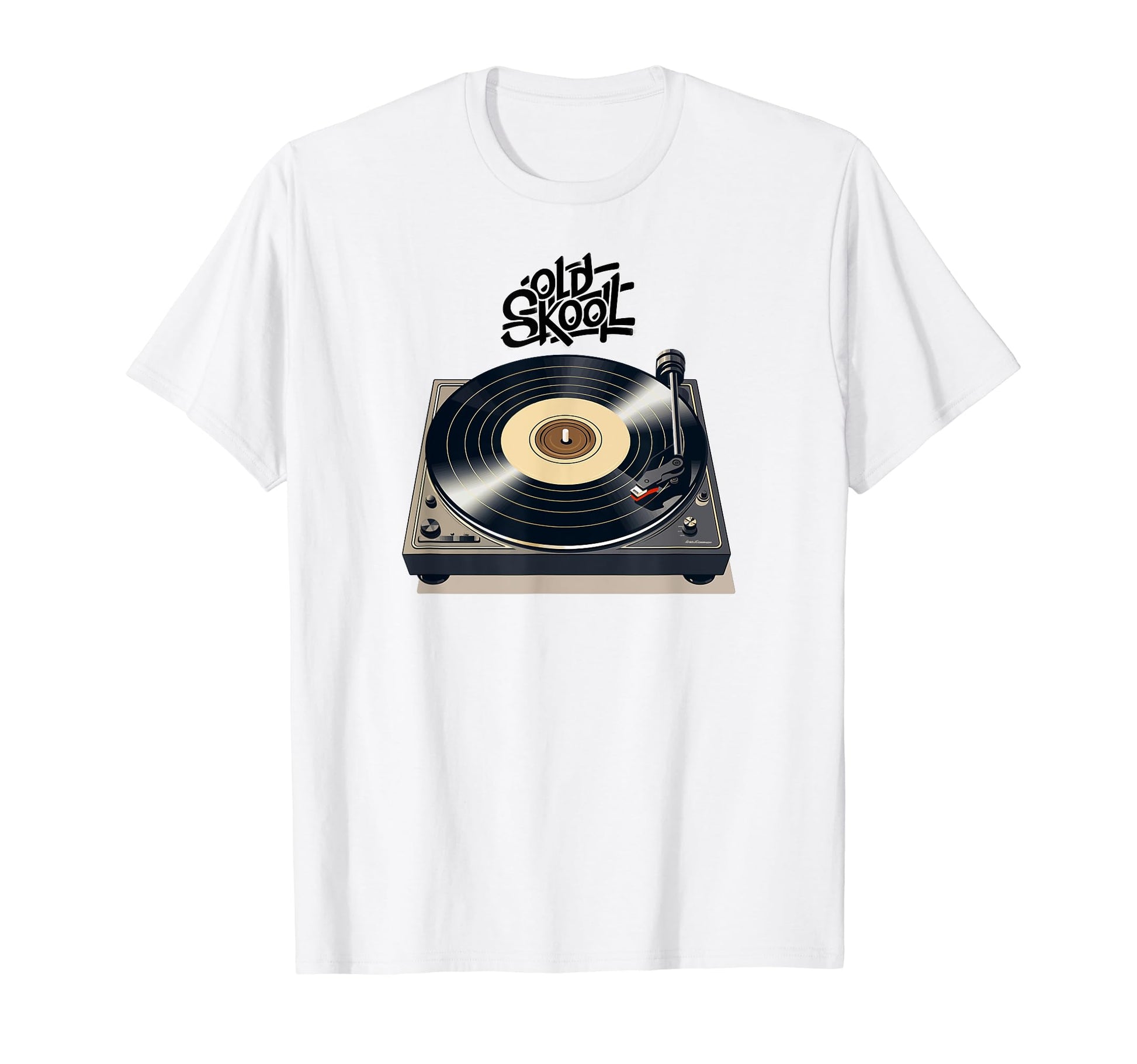 Oldschool Turntable Hip Hop Dj T-Shirt - Aesthetic Graphic for Adults - T-Shirt, Sweatshirt, Hoodie