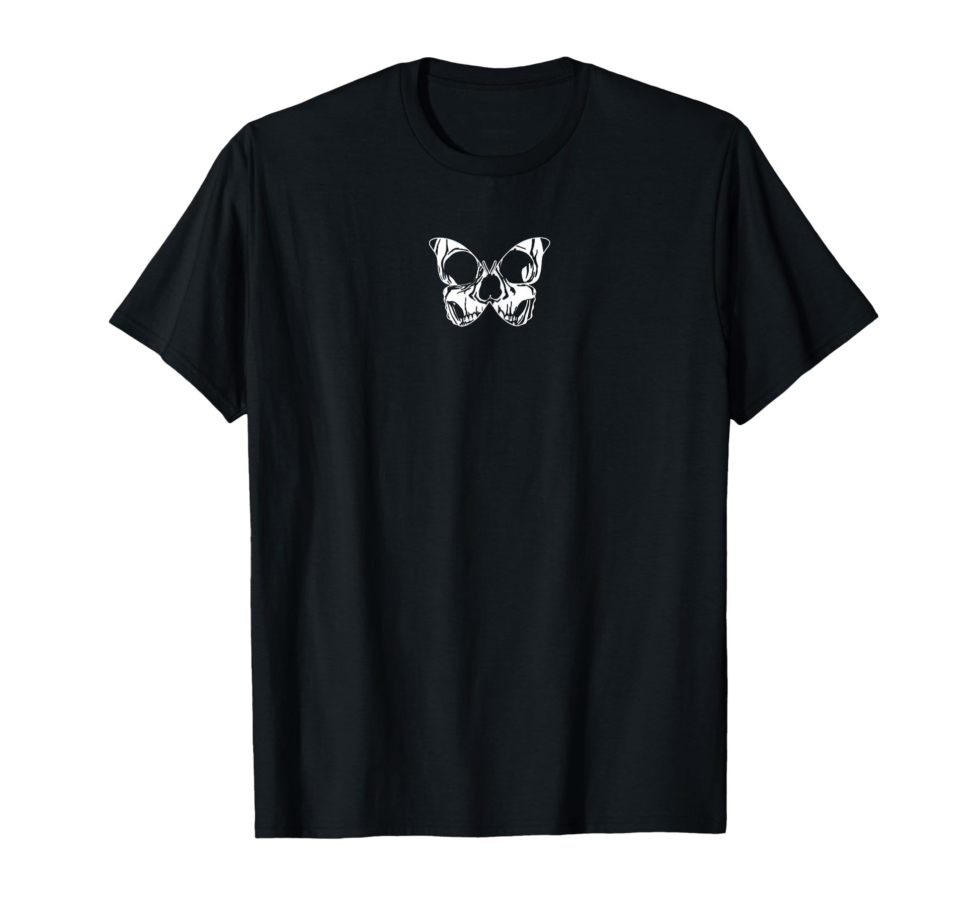 Skull Butterfly Gothic Aesthetic Soft T-Shirt - Custom Art Print Men Women - T-Shirt, Sweatshirt, Hoodie