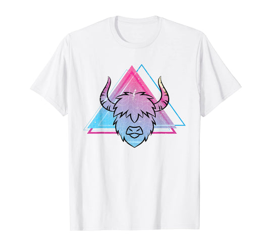 Bison American Buffalo Animal Synthwave T-Shirt - Graphic Print for Adults - T-Shirt, Sweatshirt, Hoodie