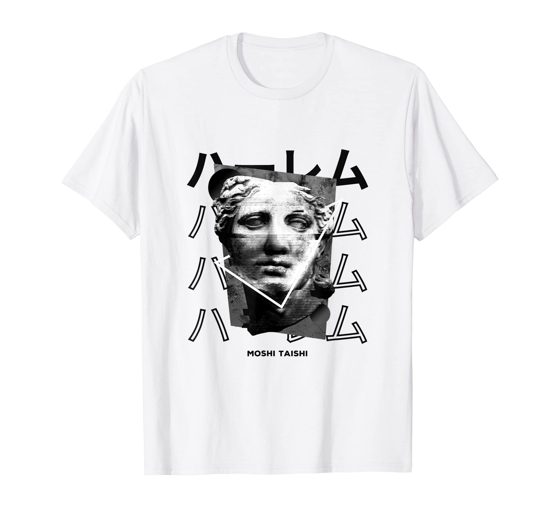 Vaporwave Statue Aesthetic Art Glitch T-Shirt - Graphic Print Men Women - T-Shirt, Sweatshirt, Hoodie