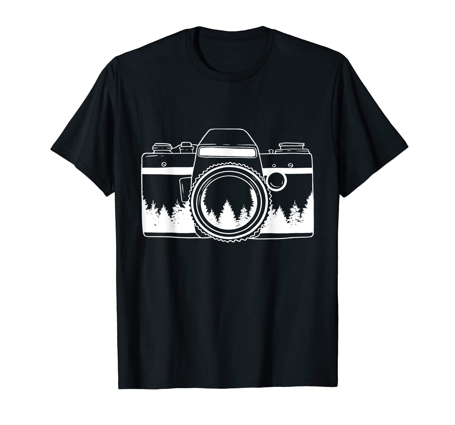 Photographer Camera Trees Nature T-Shirt - Trendy Graphic for Adults - T-Shirt, Sweatshirt, Hoodie