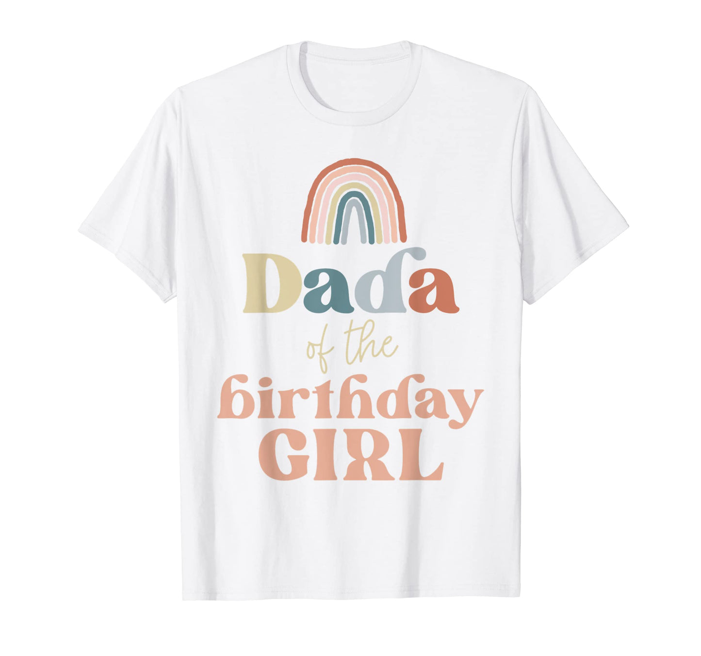 Mens Dada Birthday Boho Rainbow Party T-Shirt - Trendy Graphic for Adults - T-Shirt, Sweatshirt, Hoodie