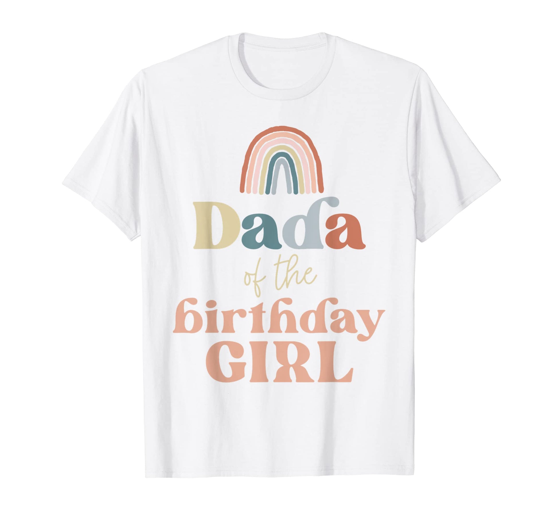 Mens Dada Birthday Boho Rainbow Party T-Shirt - Trendy Graphic for Adults - T-Shirt, Sweatshirt, Hoodie