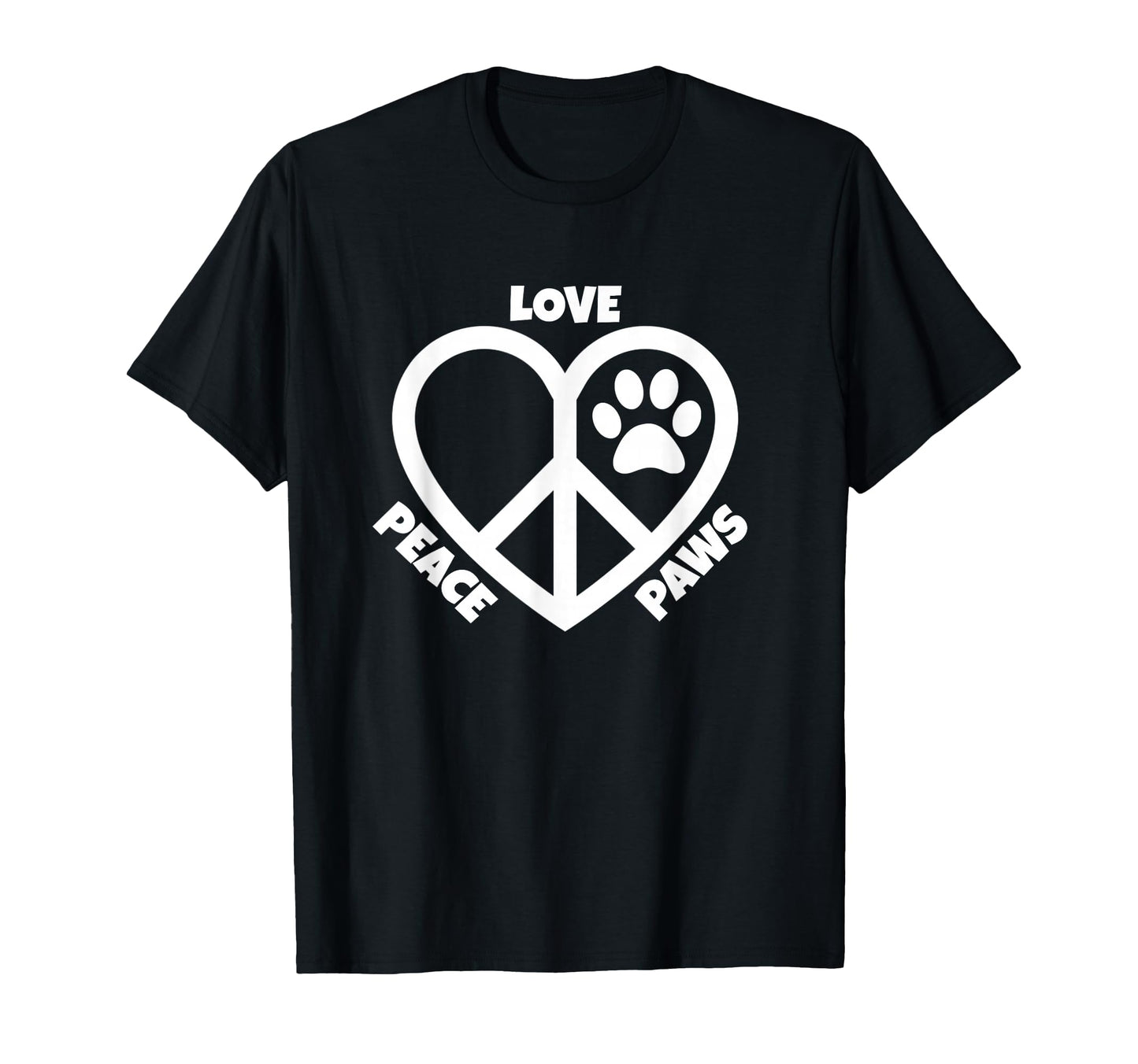 Peace Love And Paws Dogs T-Shirt - Streetwear Style Men Women - T-Shirt, Sweatshirt, Hoodie
