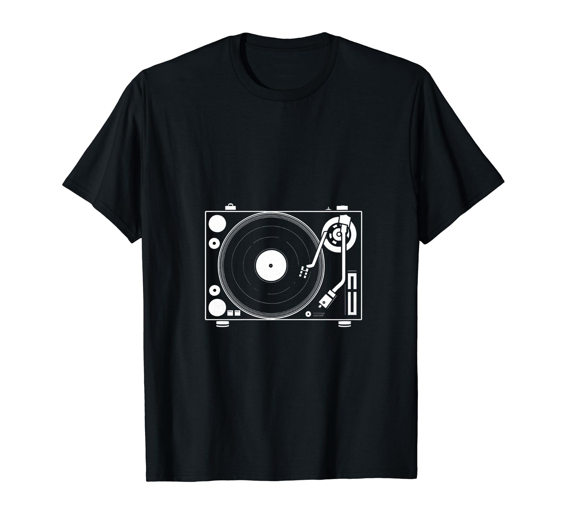 Vinyl Record Player Sketch Drawing T-Shirt - Custom Art Print Unisex - T-Shirt, Sweatshirt, Hoodie