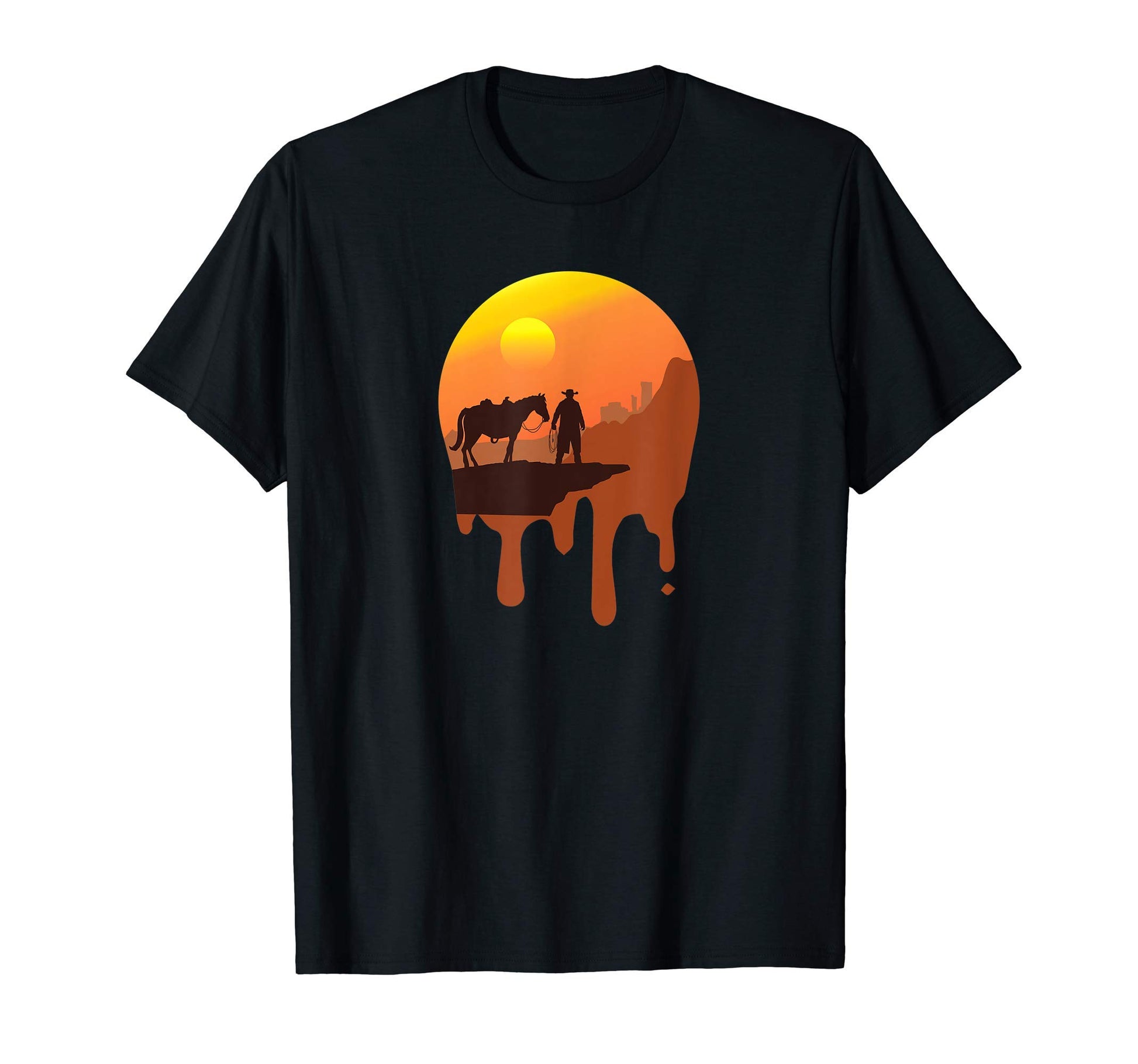 Cowboy Sunset T-Shirt - Trendy Graphic Men Women - T-Shirt, Sweatshirt, Hoodie