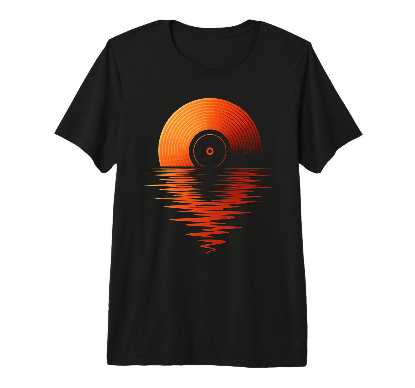 Music Sunset Disc Records Collector T-Shirt - Novelty Apparel Men Women - T-Shirt, Sweatshirt, Hoodie