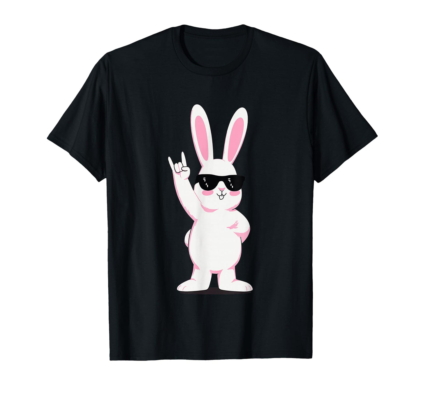 Bunny Rock Funny Rabbit Sunglasses T-Shirt - Casual Everyday Wear Men Women - T-Shirt, Sweatshirt, Hoodie