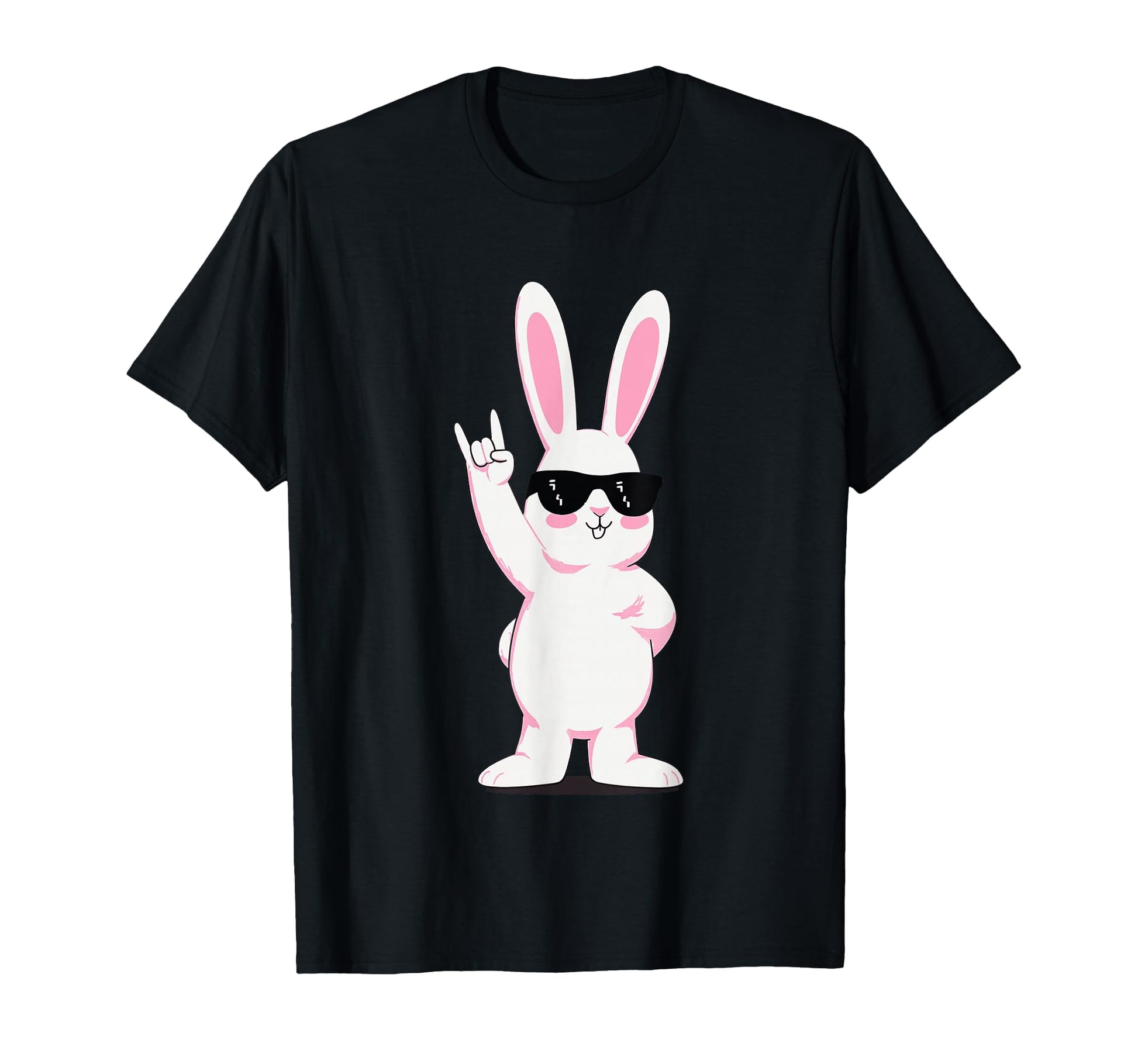 Bunny Rock Funny Rabbit Sunglasses T-Shirt - Casual Everyday Wear Men Women - T-Shirt, Sweatshirt, Hoodie