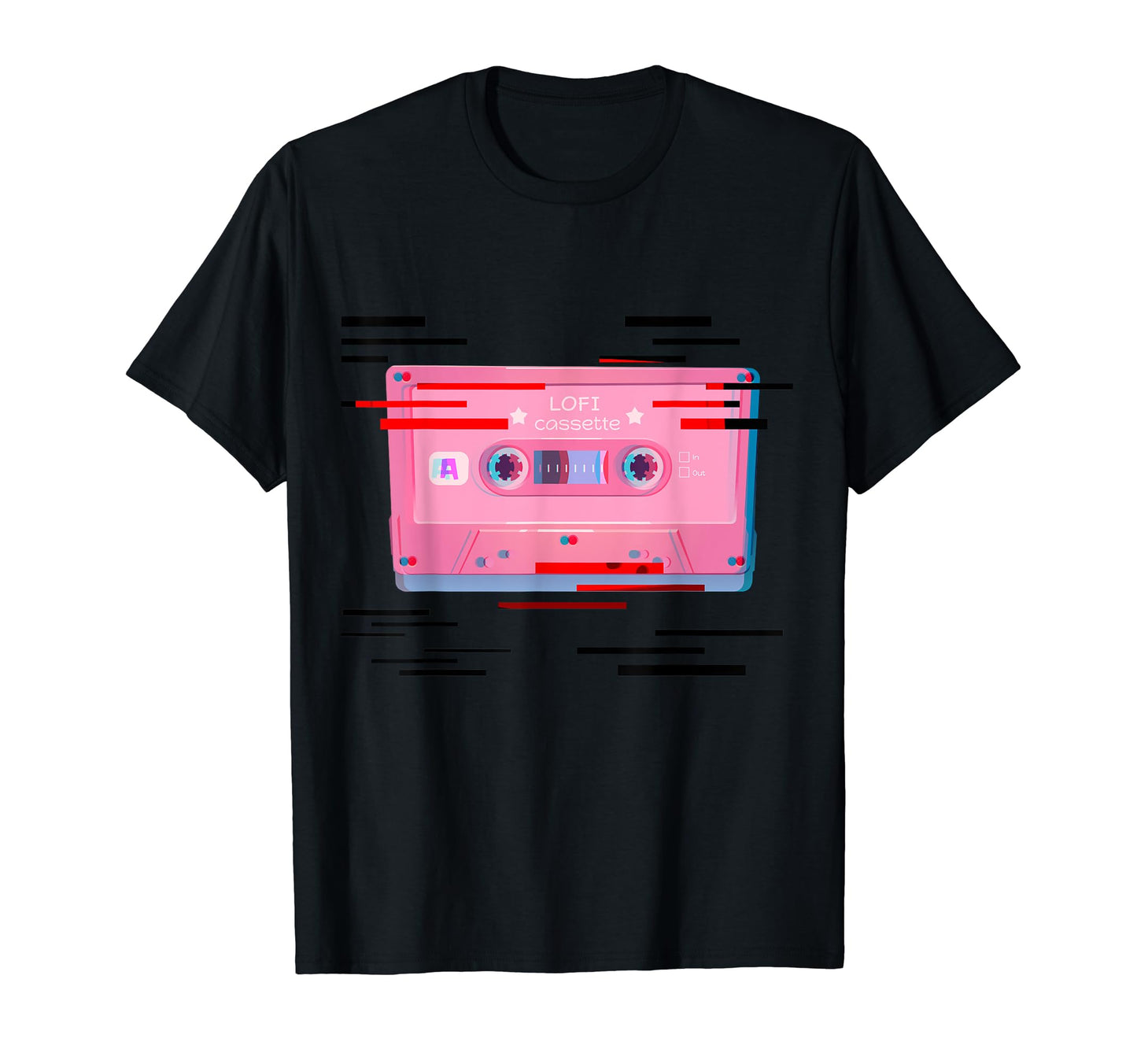 Lofi Jazz Lo Fi Glitch Cassette T-Shirt - Fun Novelty Design for Adults - T-Shirt, Sweatshirt, Hoodie