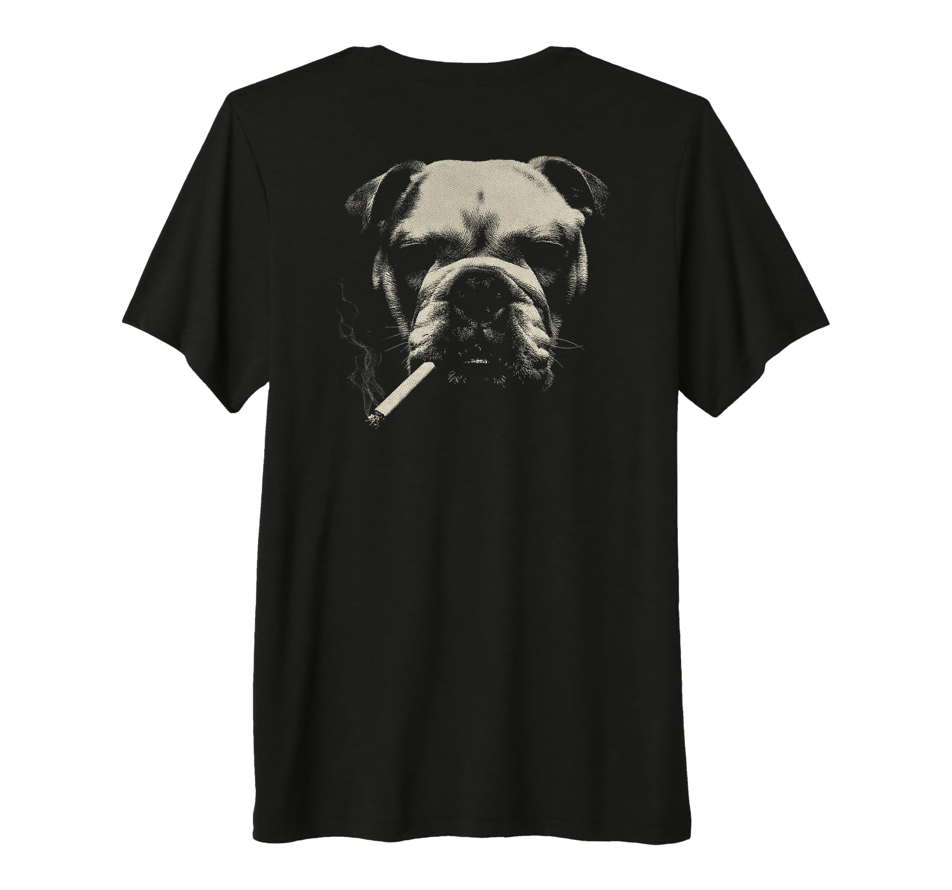 English Bulldog Smoking Cigarette T-Shirt - Trendy Graphic for Adults - T-Shirt, Sweatshirt, Hoodie