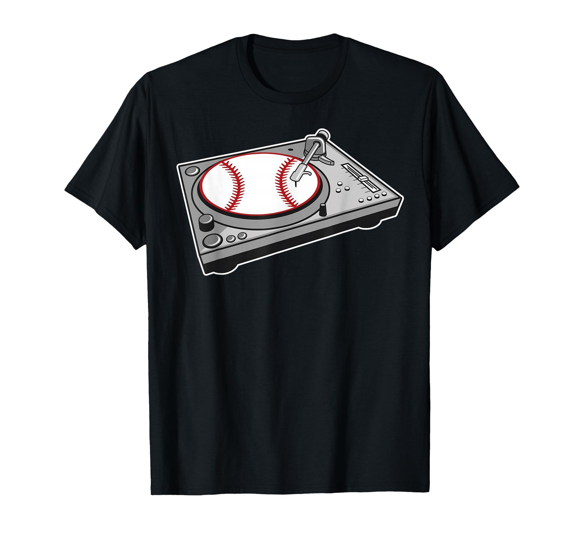 Music Lp Ball Turntable Record Player T-Shirt - Custom Art Print Men Women - T-Shirt, Sweatshirt, Hoodie