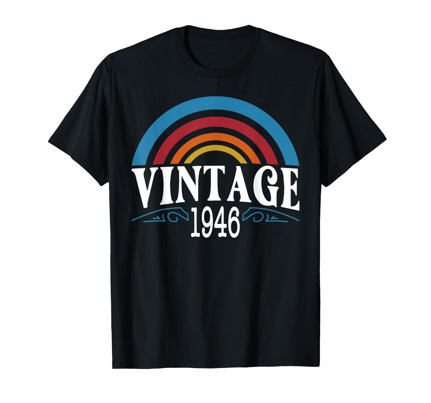 Rainbow 1946 80Th Birthday 80 Year Old T-Shirt - Unique Graphic for Adults - T-Shirt, Sweatshirt, Hoodie