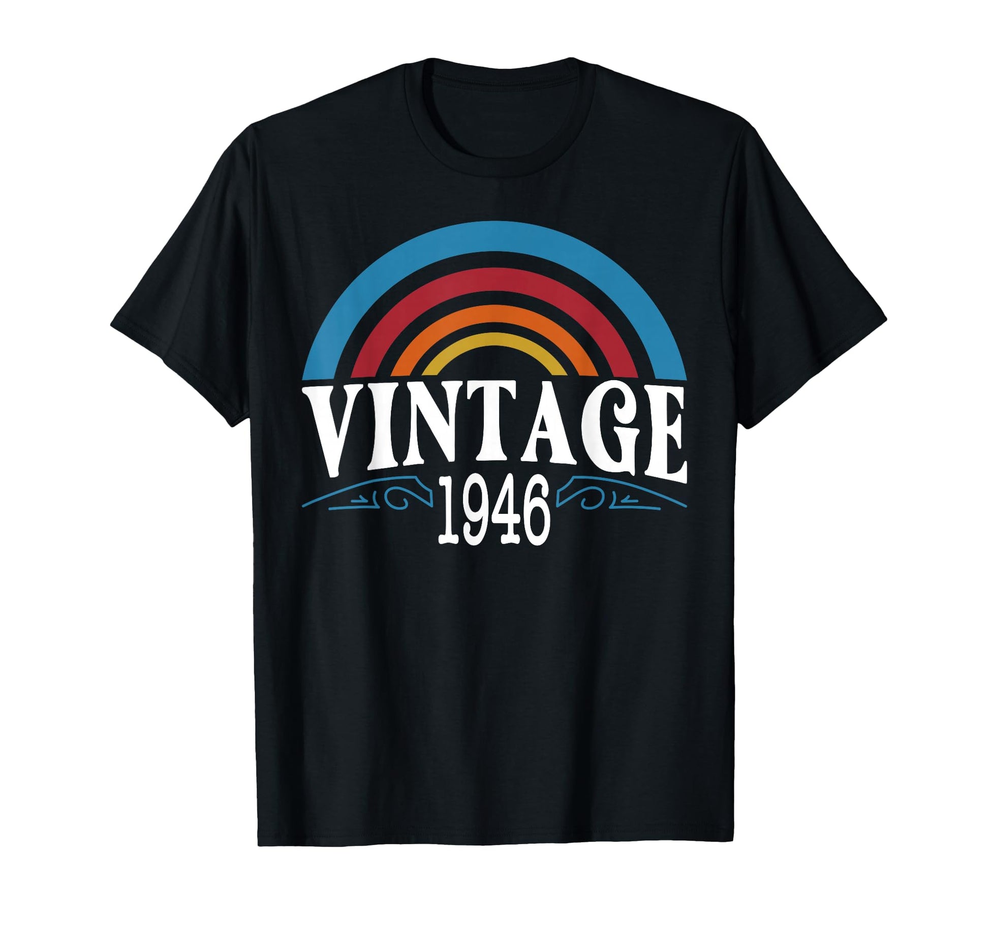 Rainbow 1946 80Th Birthday 80 Year Old T-Shirt - Unique Graphic for Adults - T-Shirt, Sweatshirt, Hoodie