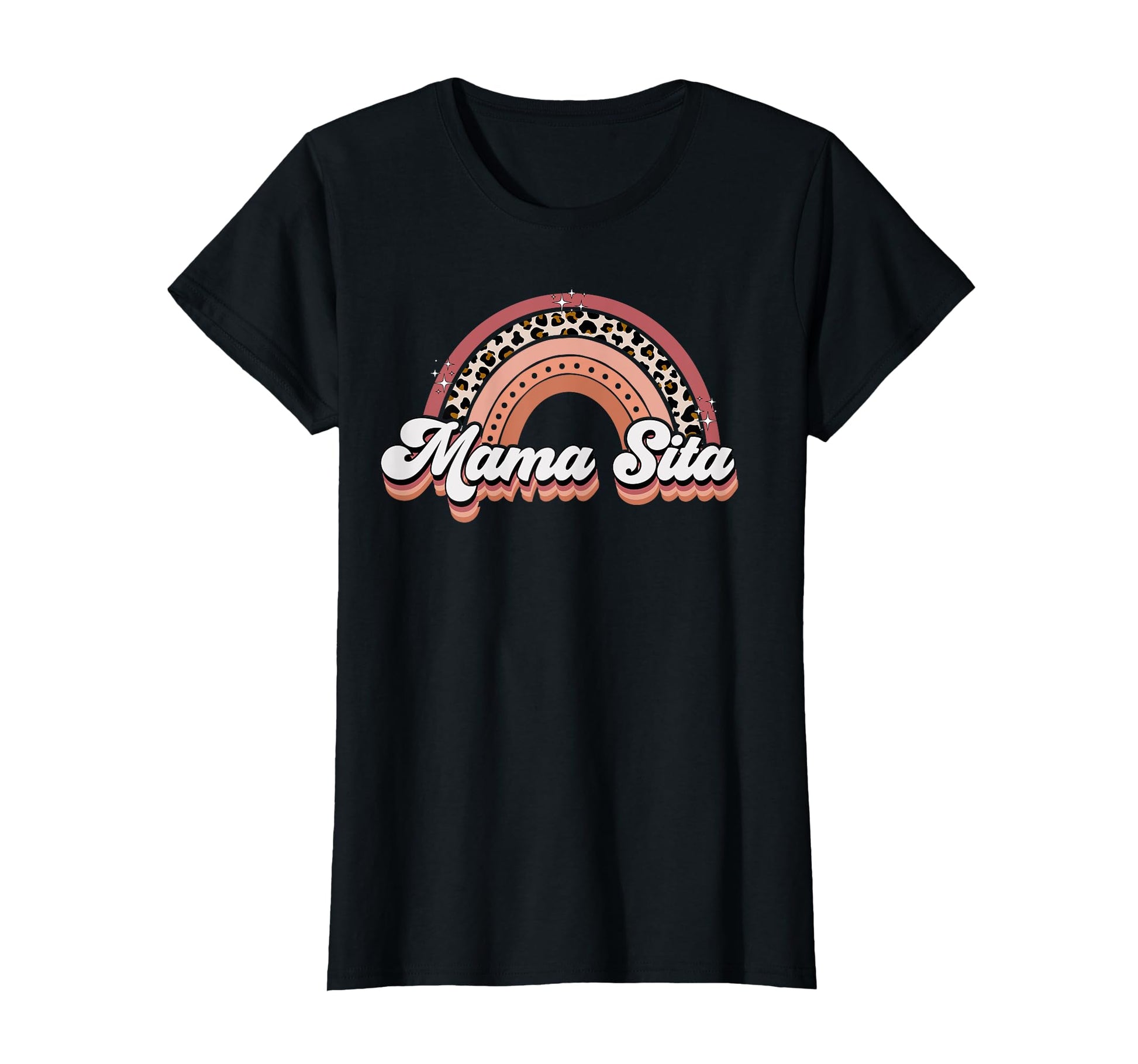 Mama Sita Boho Leopard Rainbow Gift T-Shirt - Custom Art Print Men Women - T-Shirt, Sweatshirt, Hoodie