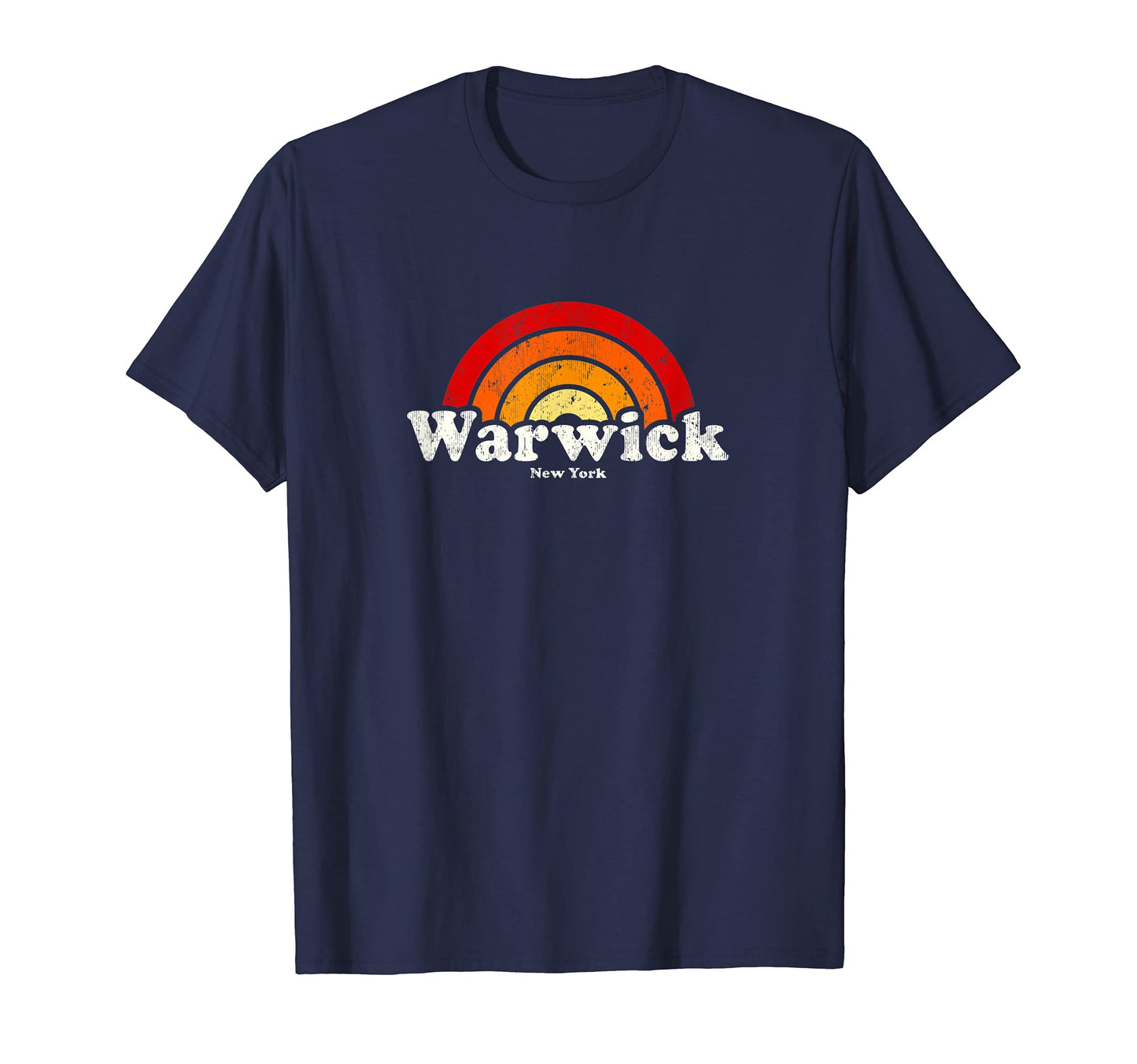 Warwick New York Ny 70S Rainbow T-Shirt - Novelty Apparel Men Women - T-Shirt, Sweatshirt, Hoodie