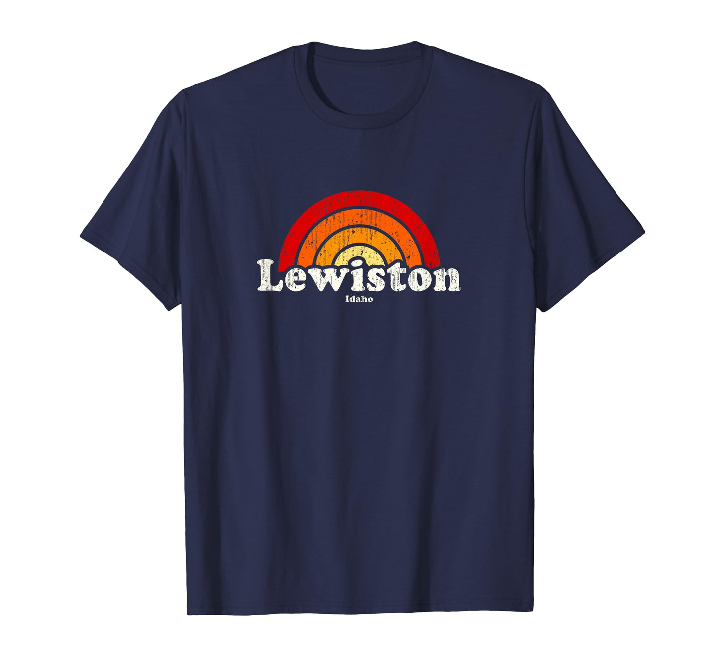 Lewiston Idaho Id 70S Rainbow T-Shirt - Streetwear Style for Adults - T-Shirt, Sweatshirt, Hoodie