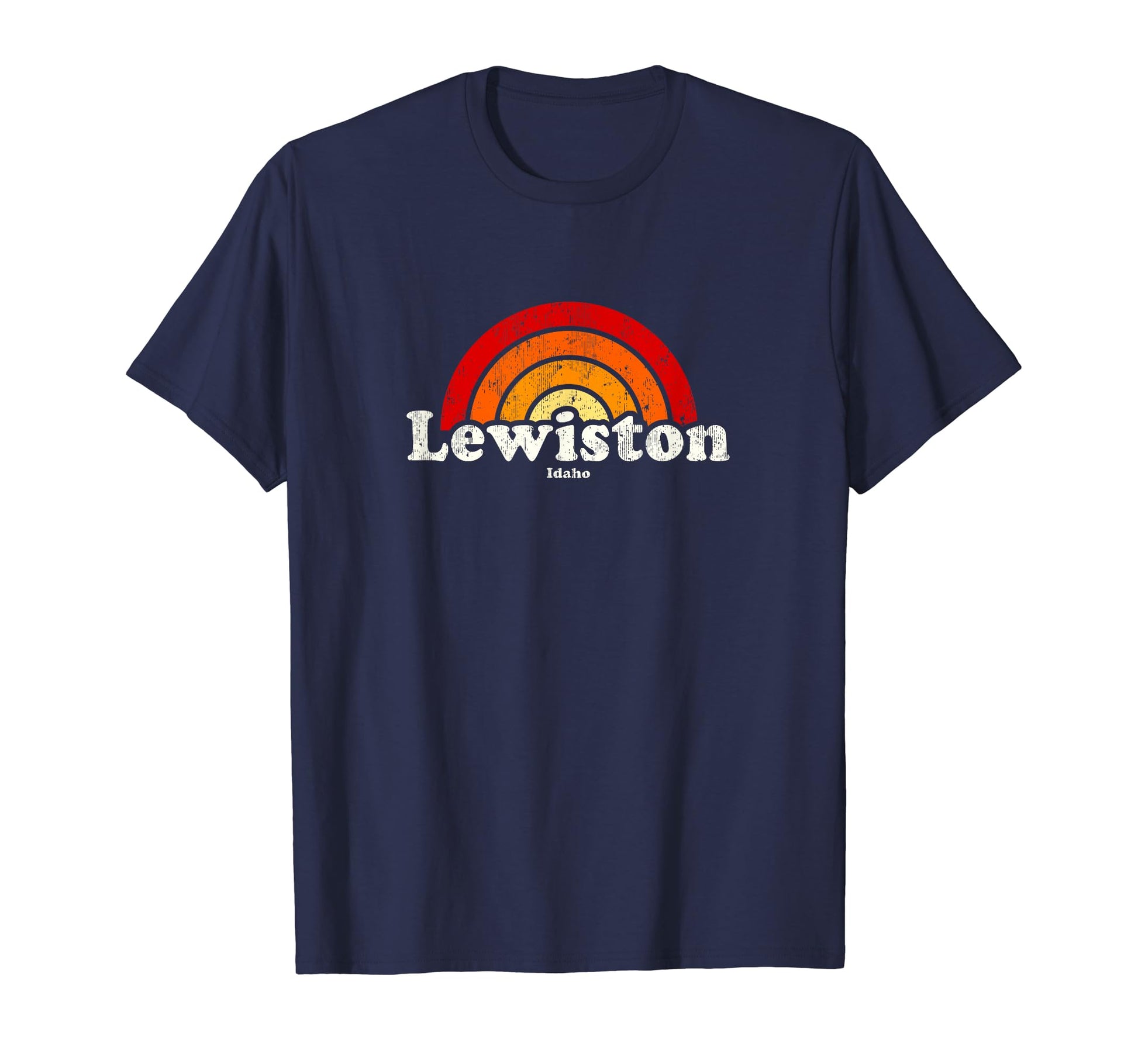 Lewiston Idaho Id 70S Rainbow T-Shirt - Streetwear Style for Adults - T-Shirt, Sweatshirt, Hoodie