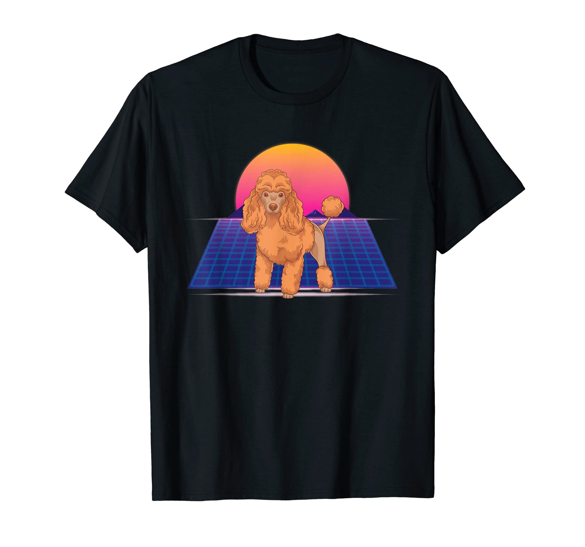 Synthwave 80S Art Dog Owner Animal Pet T-Shirt - Graphic Print for Adults - T-Shirt, Sweatshirt, Hoodie