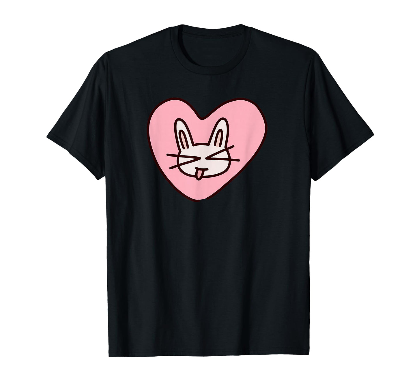 Cheeky Cat Heart Y2K 90S T-Shirt - Graphic Print Men Women - T-Shirt, Sweatshirt, Hoodie