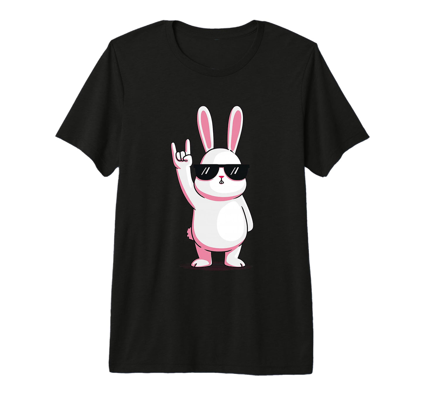 Bunny Rock Rabbit Hipster Vibe Funny T-Shirt - Novelty Apparel for Adults - T-Shirt, Sweatshirt, Hoodie