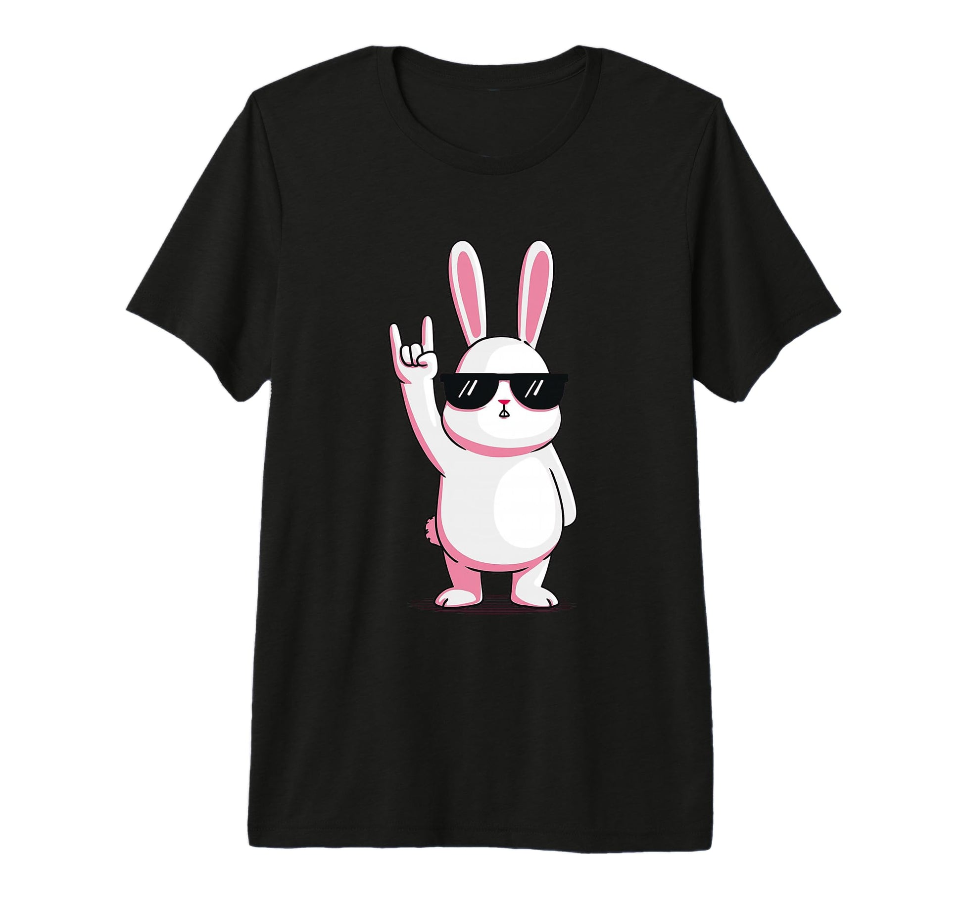 Bunny Rock Rabbit Hipster Vibe Funny T-Shirt - Novelty Apparel for Adults - T-Shirt, Sweatshirt, Hoodie