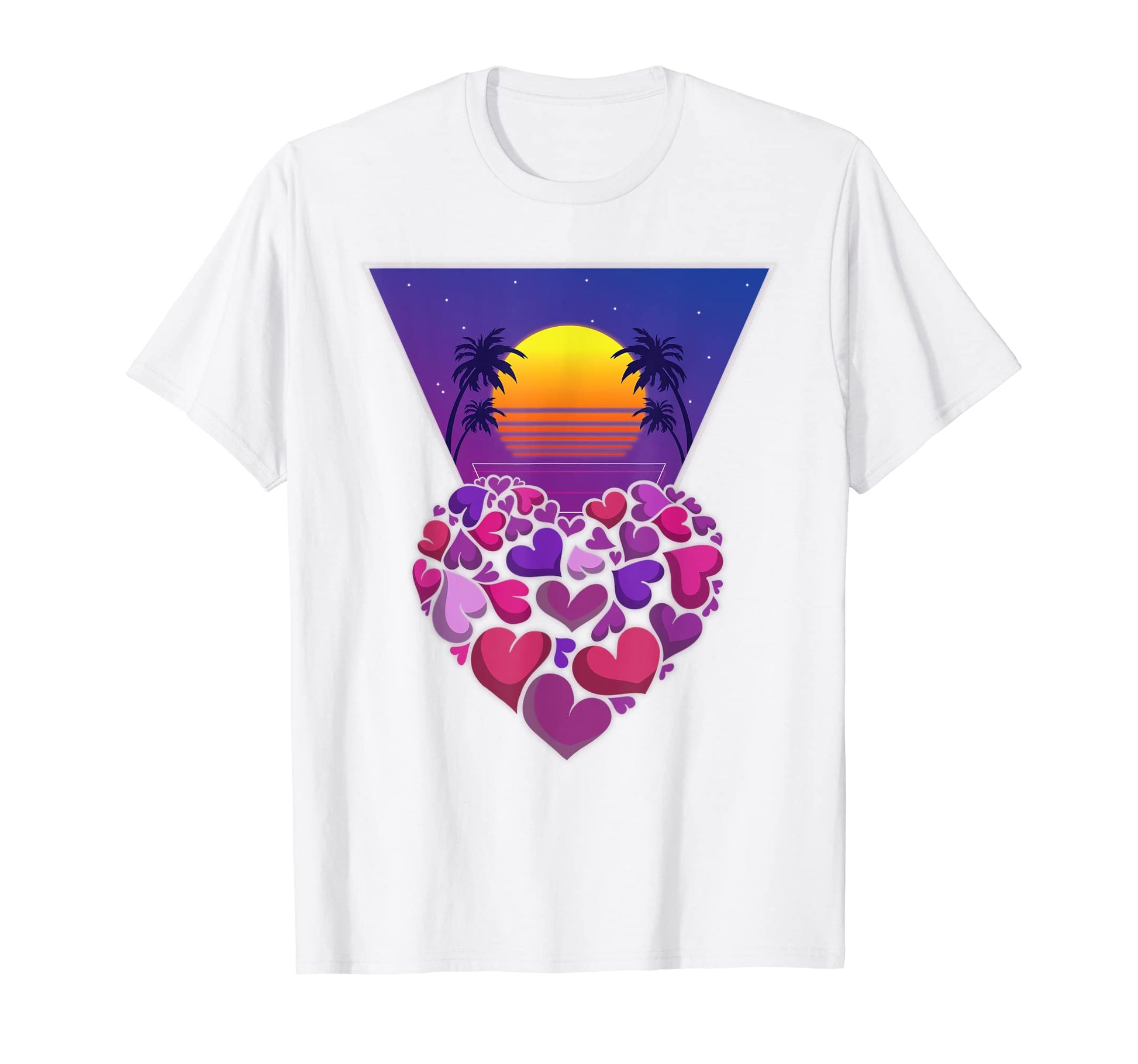Tropical Sunset 90S Art Aesthetics Love T-Shirt - Aesthetic Graphic Unisex - T-Shirt, Sweatshirt, Hoodie