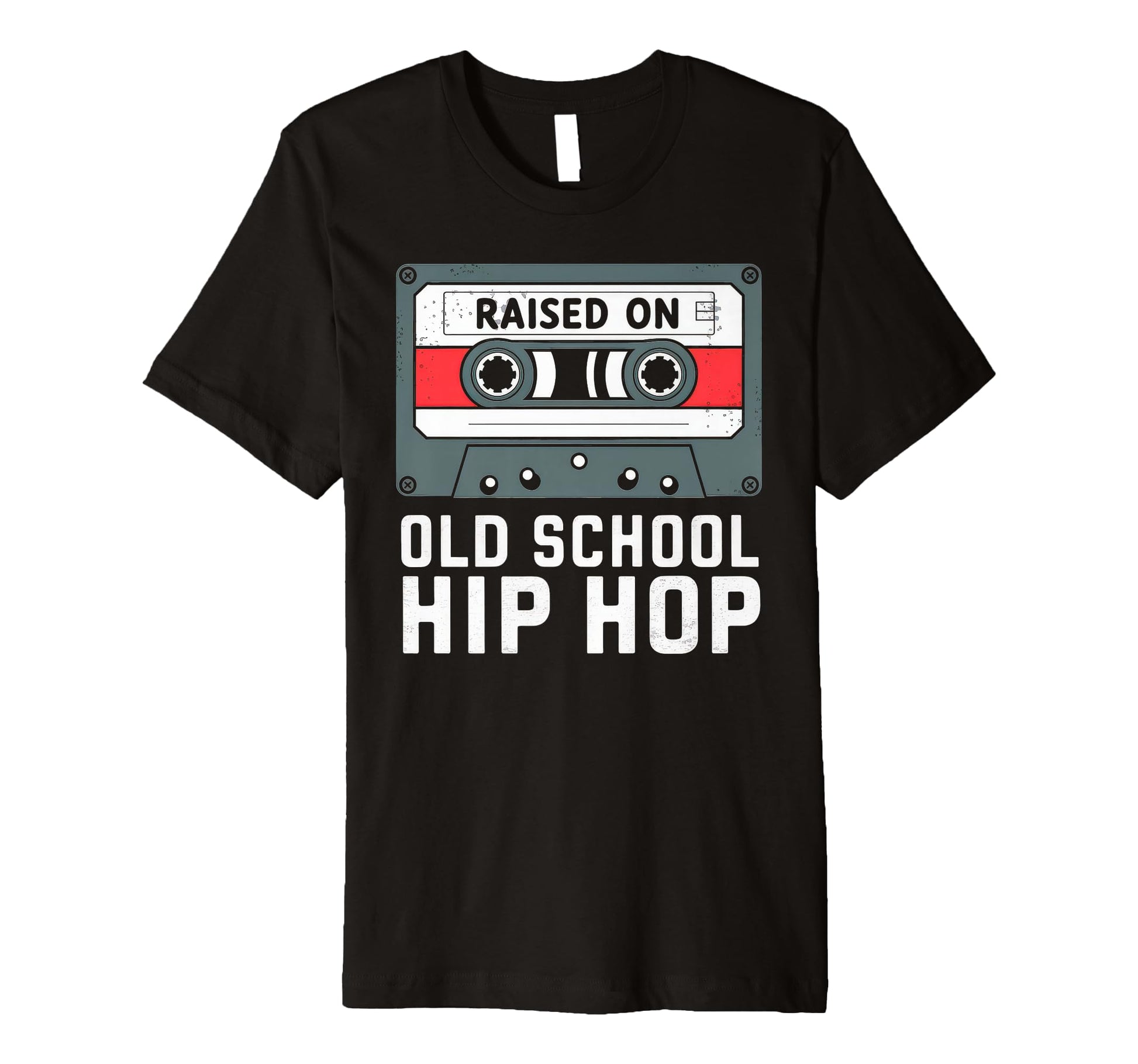 Raised Old School Hip Hop Cassette T-Shirt - Trendy Graphic Unisex - T-Shirt, Sweatshirt, Hoodie
