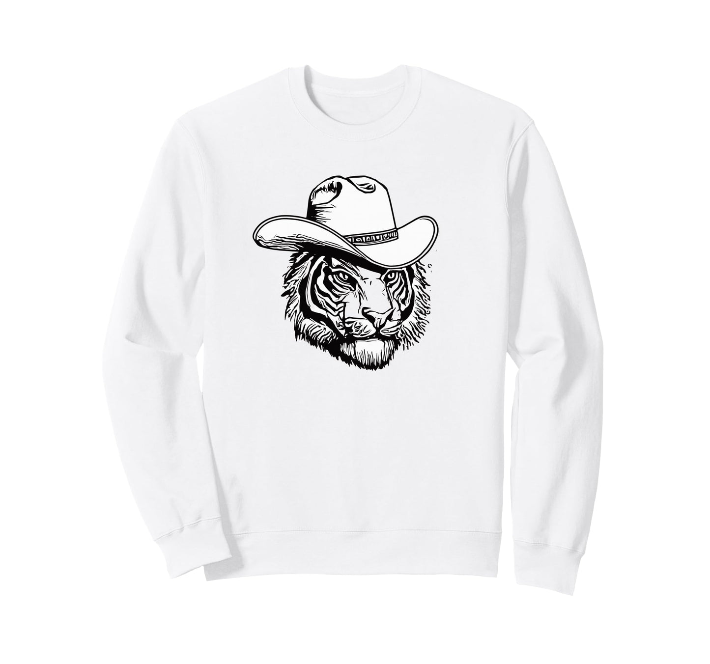 Funny Country Music Tiger Cowboy Sweatshirt - Streetwear Style for Adults - T-Shirt, Sweatshirt, Hoodie