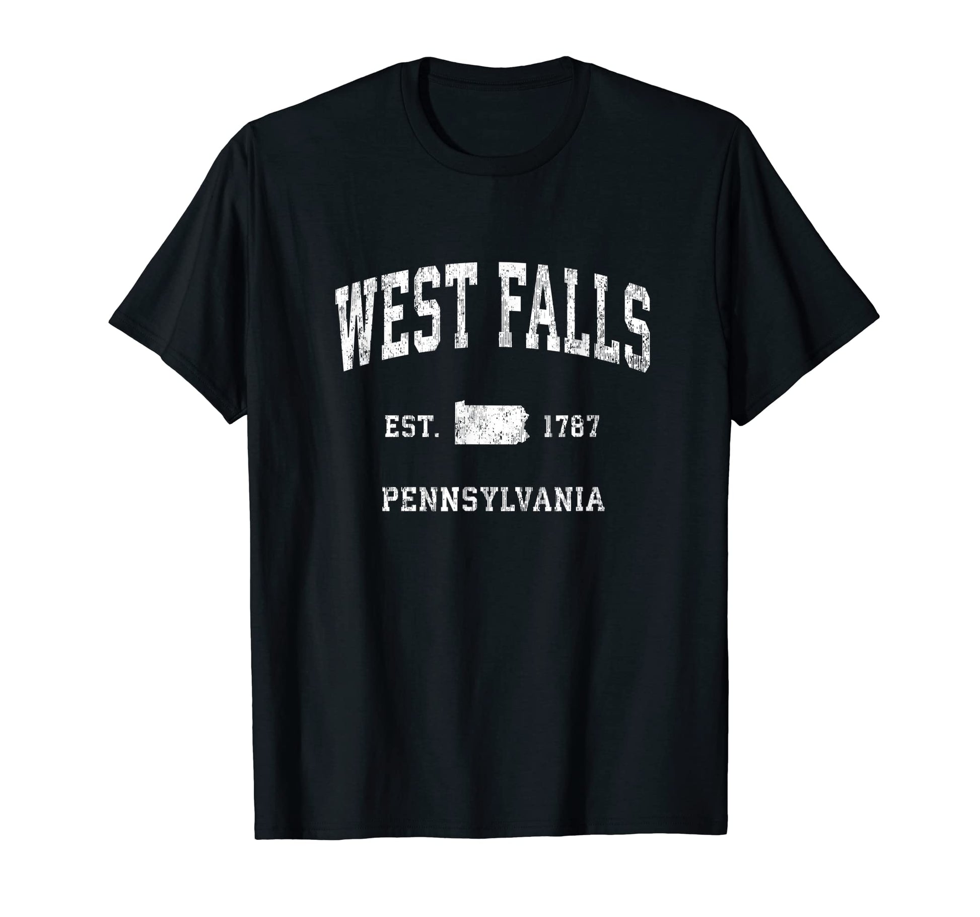West Falls Pennsylvania Pa Athletic T-Shirt - Minimalist Print Unisex - T-Shirt, Sweatshirt, Hoodie