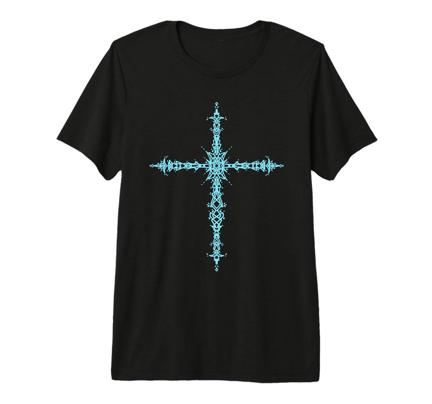 Y2K 90S Goth Cross Emo Grunge Alt Tri T-Shirt - Novelty Apparel Unisex - T-Shirt, Sweatshirt, Hoodie