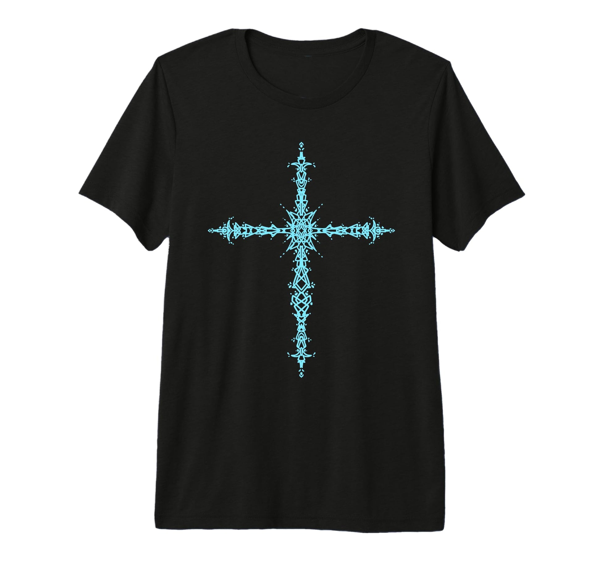 Y2K 90S Goth Cross Emo Grunge Alt Tri T-Shirt - Novelty Apparel Unisex - T-Shirt, Sweatshirt, Hoodie