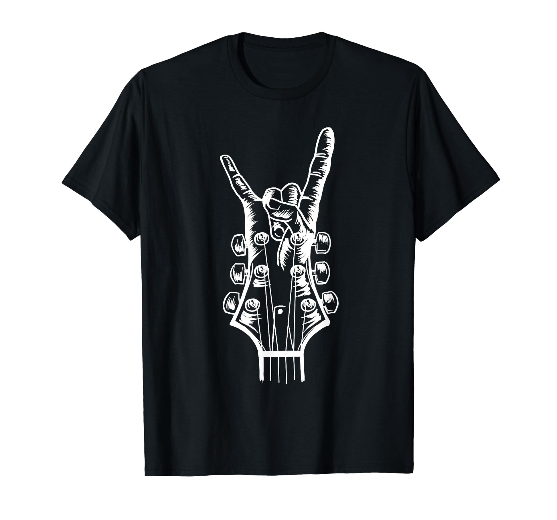 Acoustic Guitar Rock Hand Music T-Shirt - Minimalist Print Unisex - T-Shirt, Sweatshirt, Hoodie