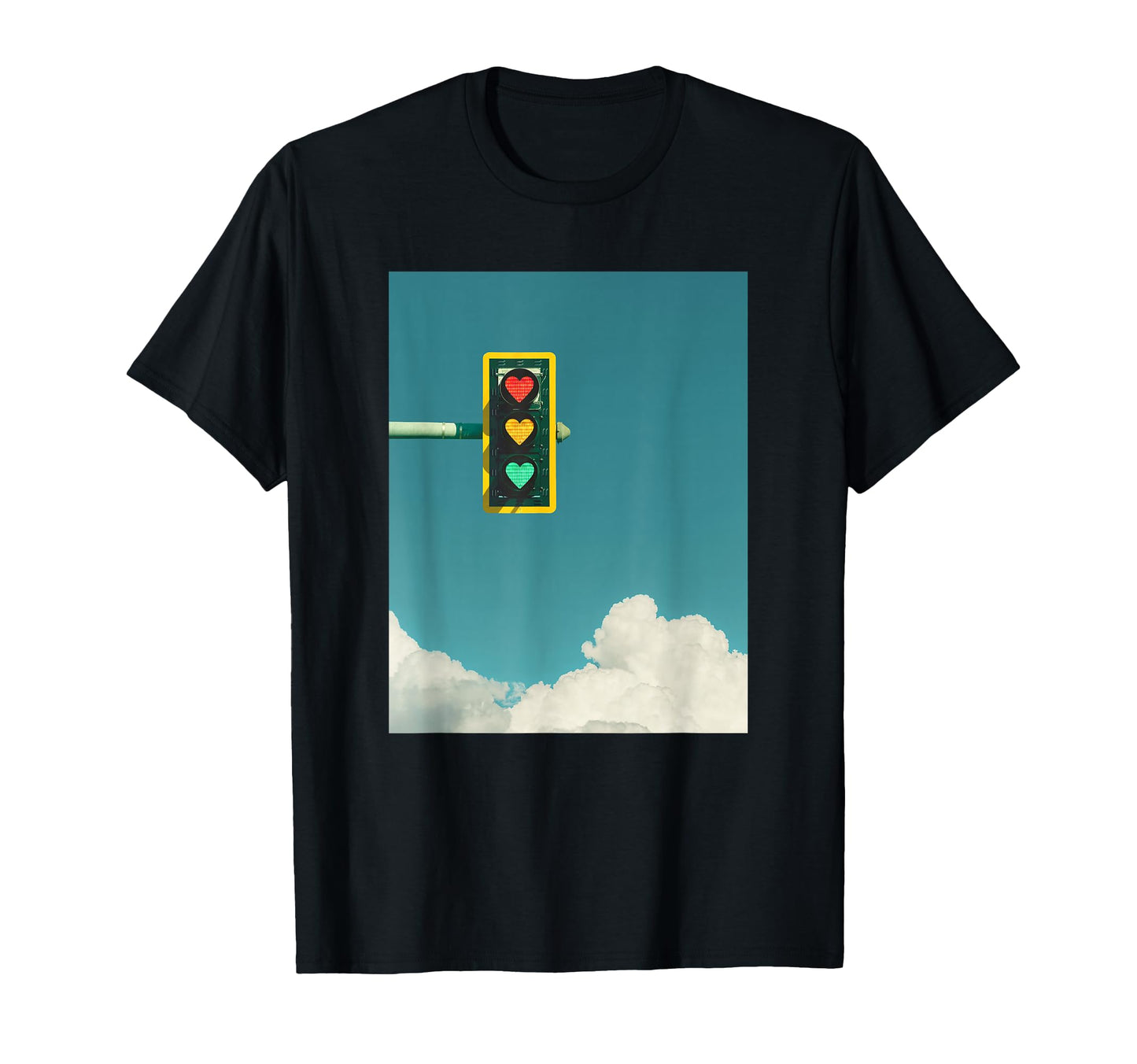 Indie Aesthetic Y2K Light Traffic Heart T-Shirt - Graphic Print Men Women - T-Shirt, Sweatshirt, Hoodie