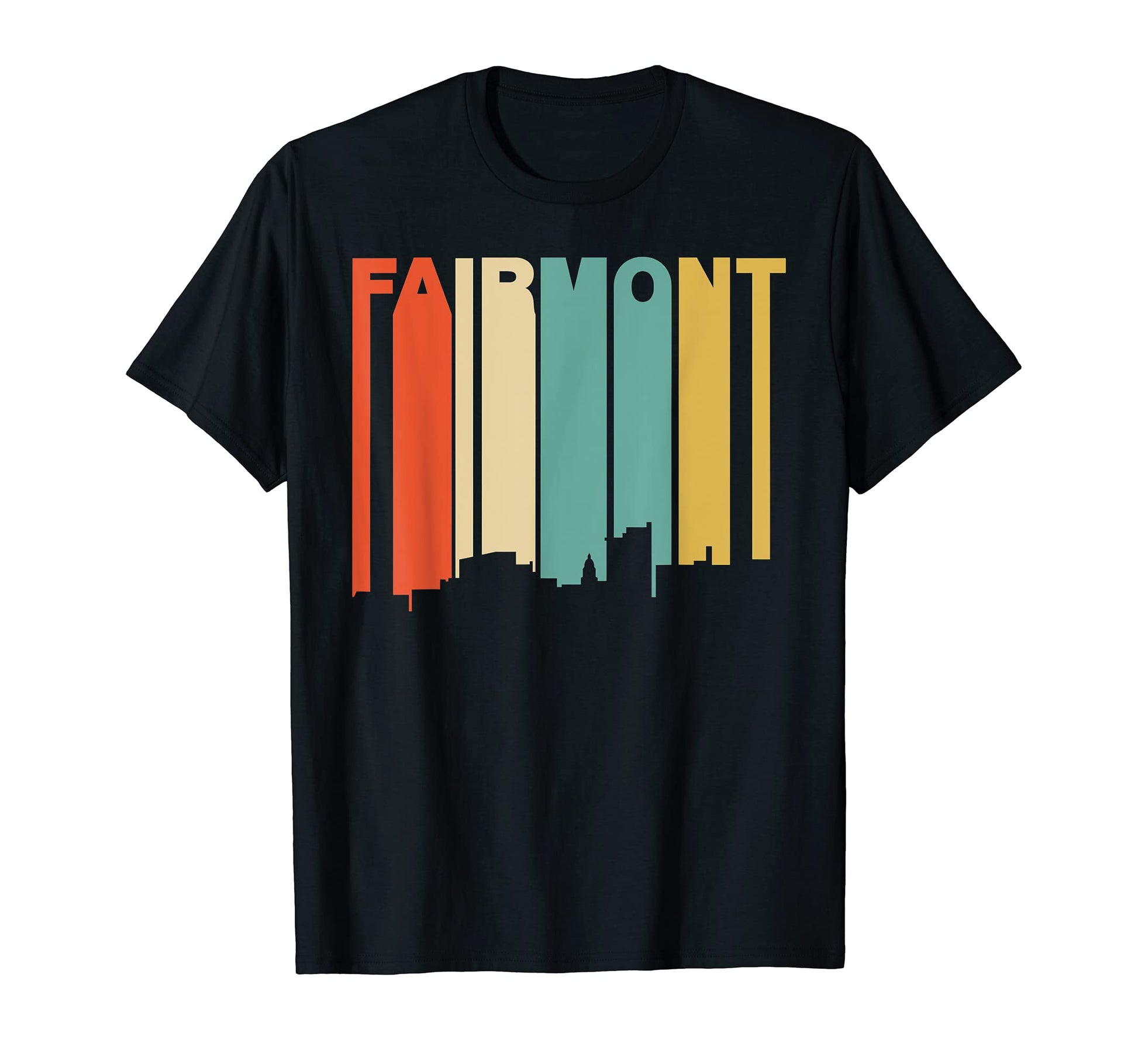 1970S Fairmont West Virginia Skyline T-Shirt - Novelty Apparel for Adults - T-Shirt, Sweatshirt, Hoodie
