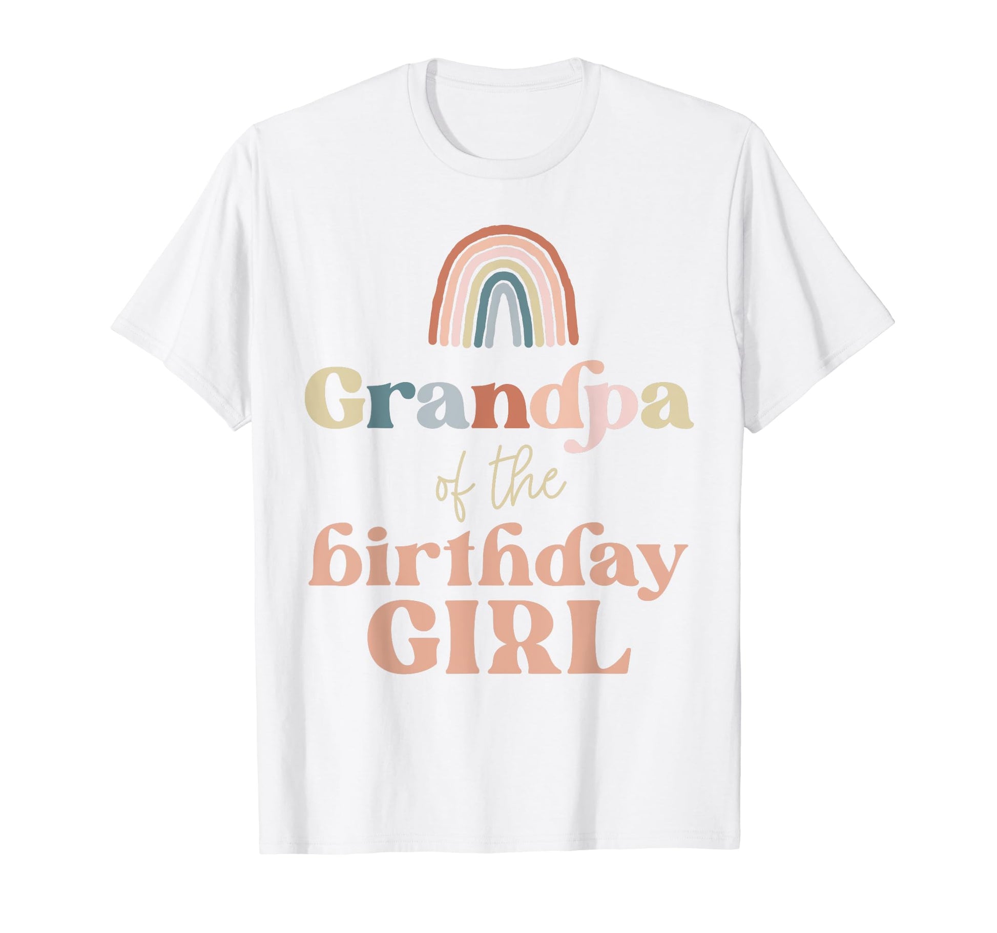 Grandpa Birthday Boho Rainbow Party T-Shirt - Trendy Graphic for Adults - T-Shirt, Sweatshirt, Hoodie