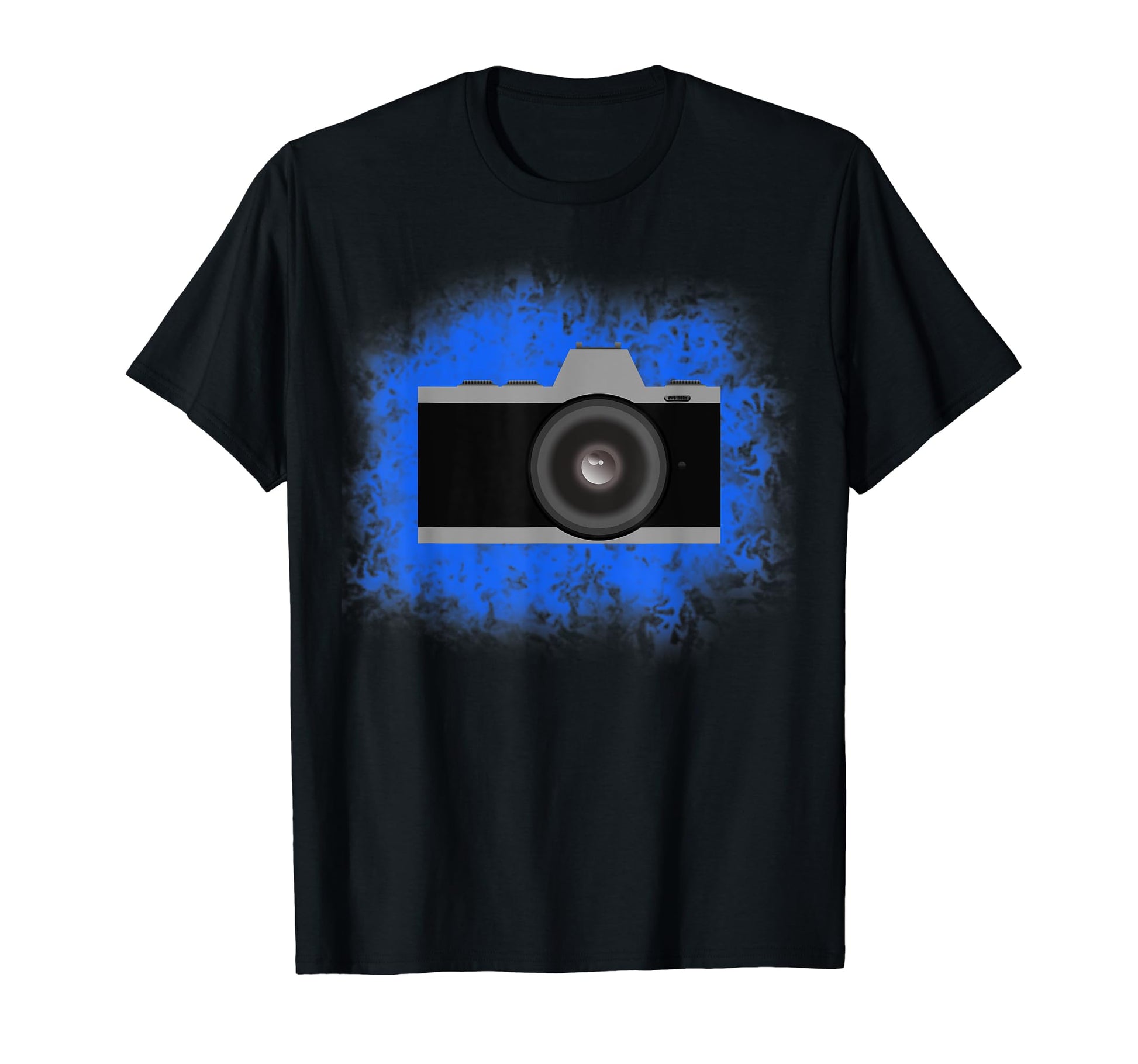 Blue Splash Slr Camera T-Shirt - Unique Graphic for Adults - T-Shirt, Sweatshirt, Hoodie