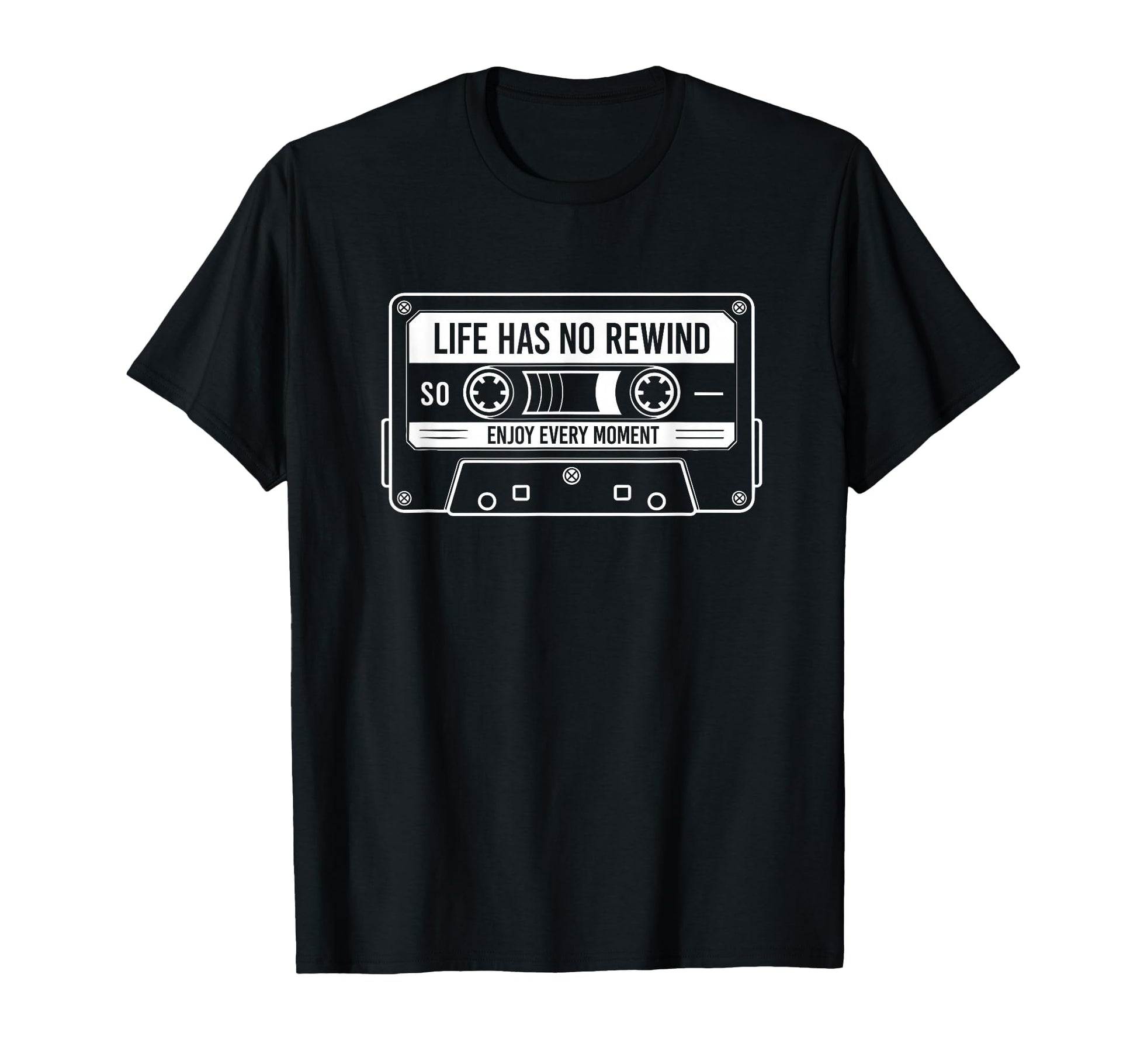 Cassette Tape Life Has No Rewind Dj T-Shirt - Aesthetic Graphic Men Women - T-Shirt, Sweatshirt, Hoodie