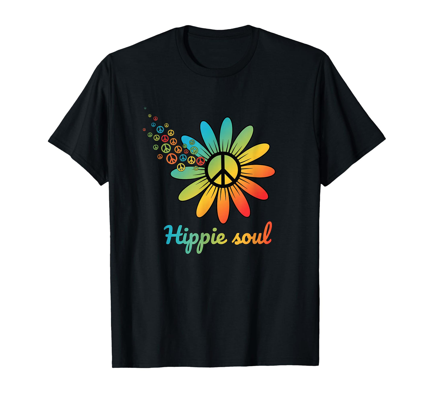 Hippie Soul Daisy Peace Flower Boho T-Shirt - Streetwear Style for Adults - T-Shirt, Sweatshirt, Hoodie