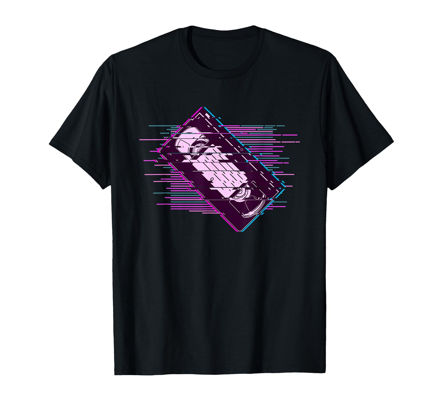 Pixelated Video Cassette Vaporwave T-Shirt - Minimalist Print Men Women - T-Shirt, Sweatshirt, Hoodie